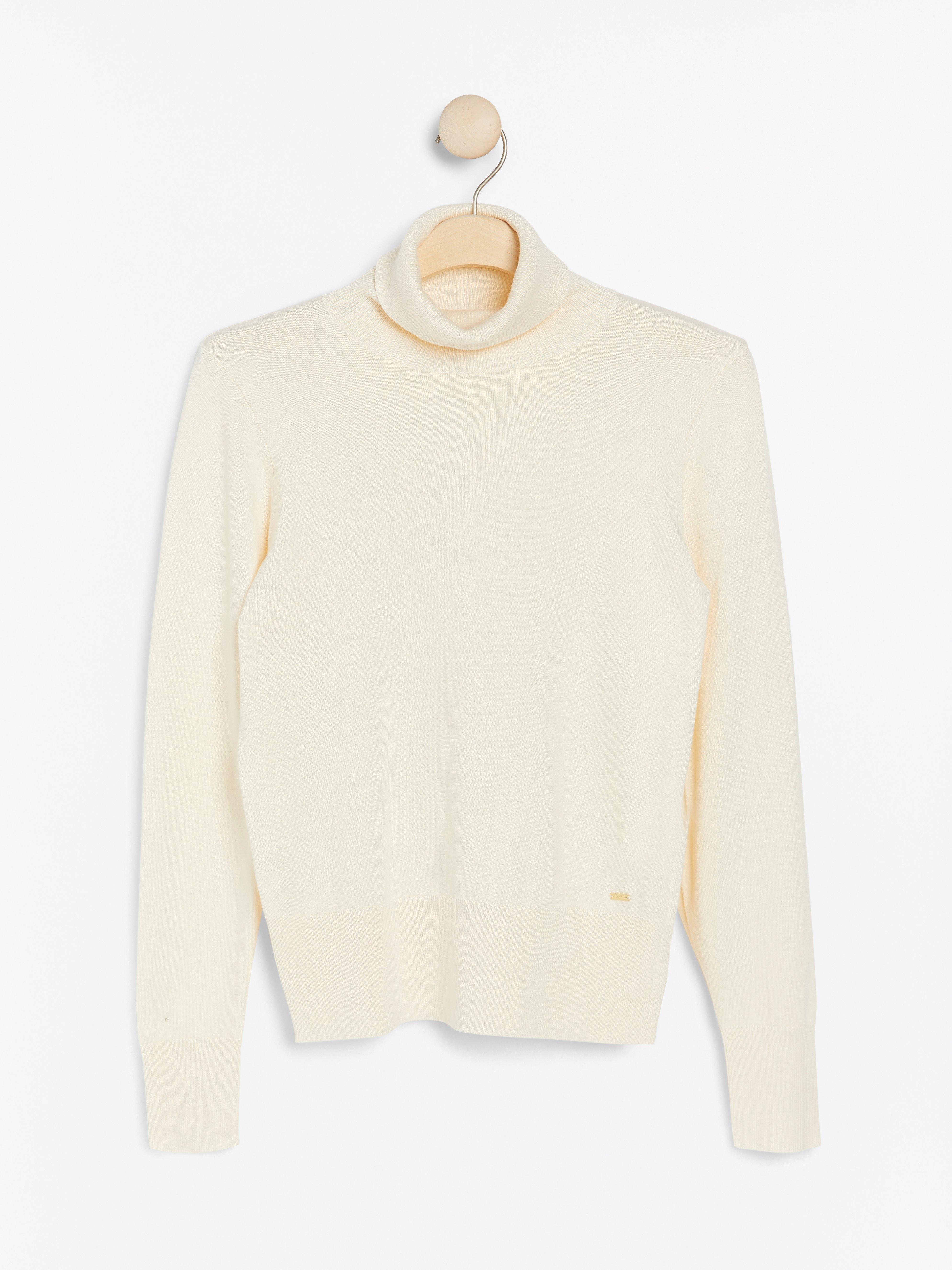 Turtle Neck Sweater - Womens Wear - White