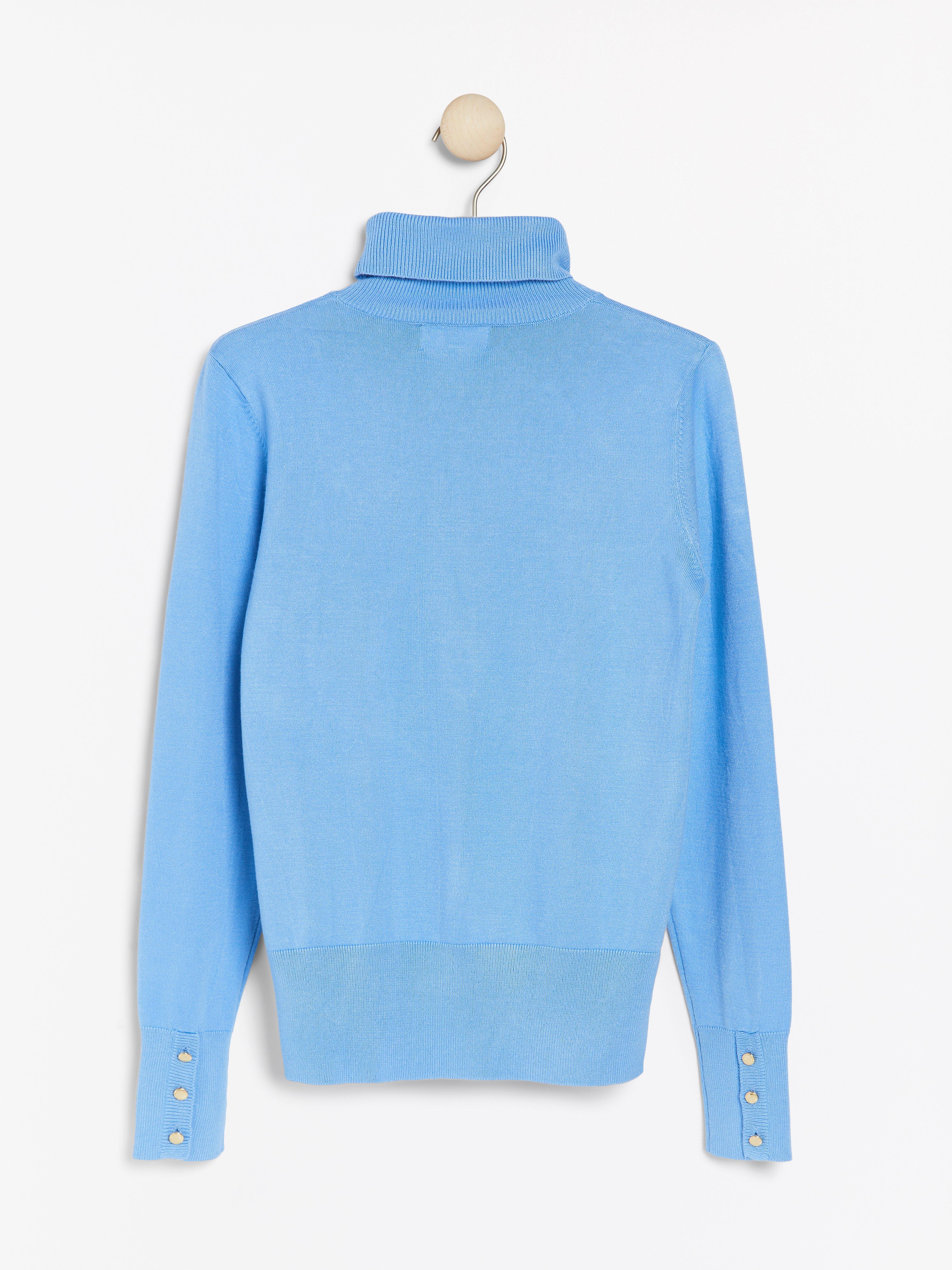Turtle Neck Sweater - Womens Wear - Blue