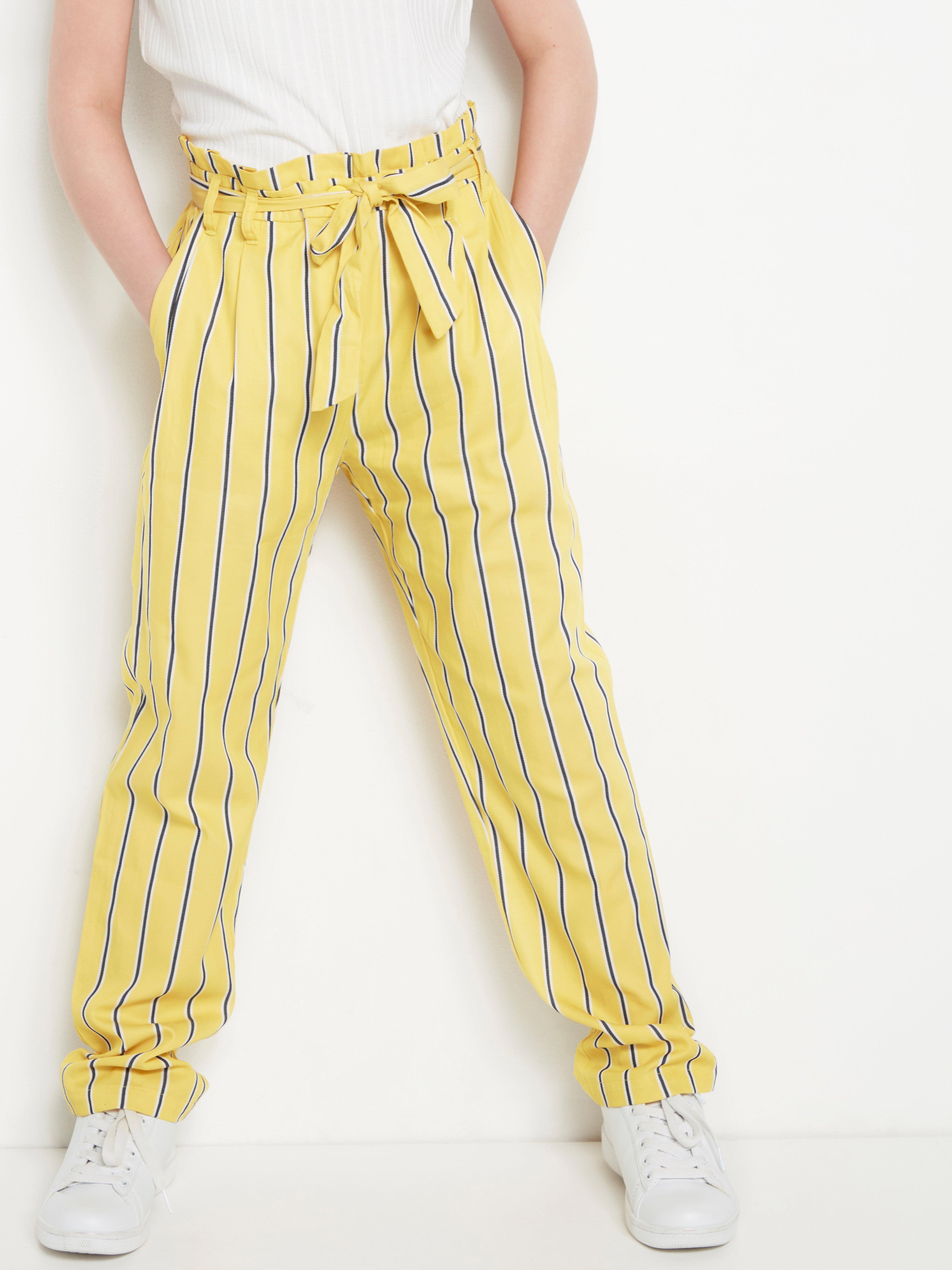 pants with yellow stripe