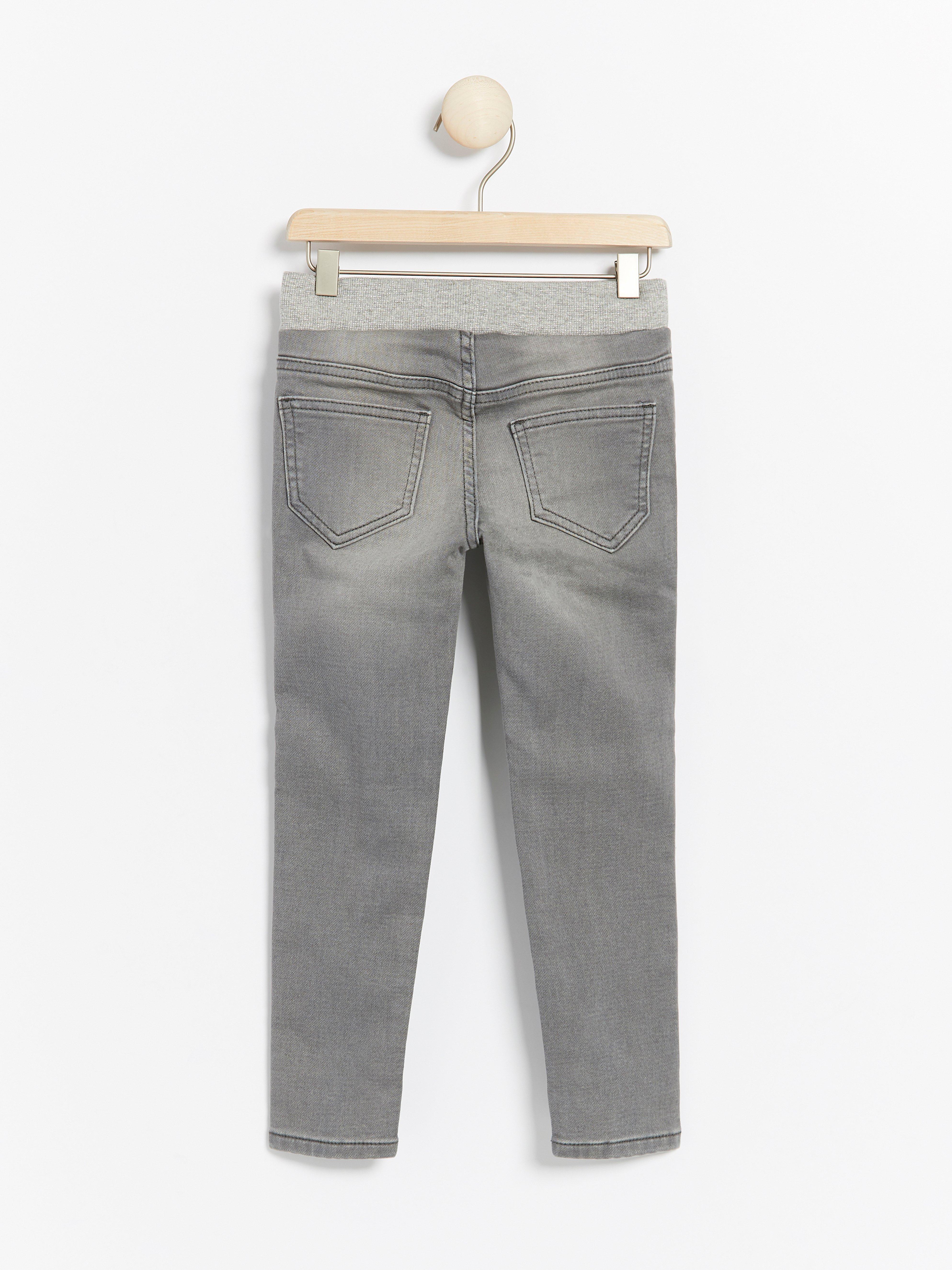 grey pull on jeans