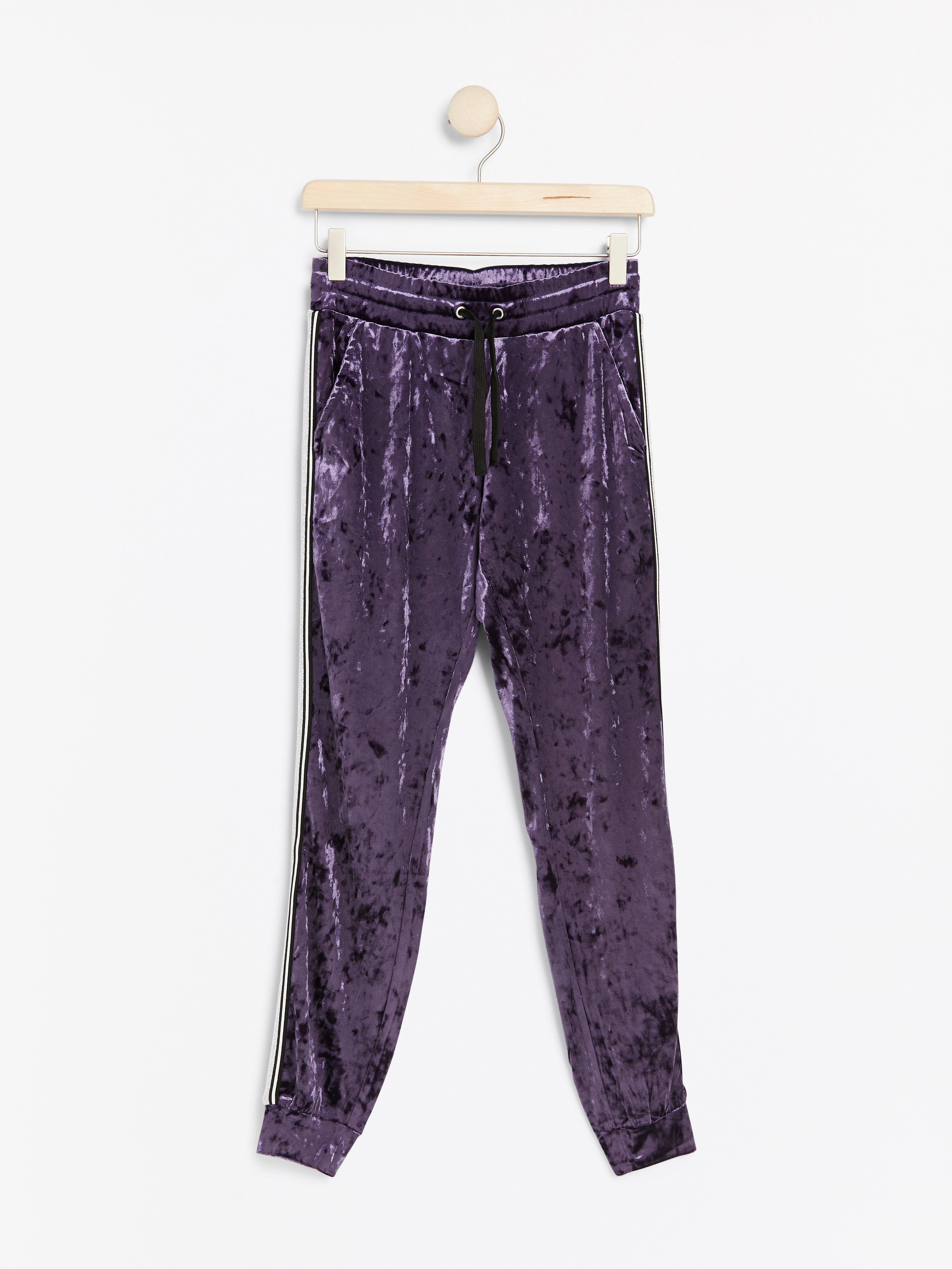 crushed velvet sweatpants