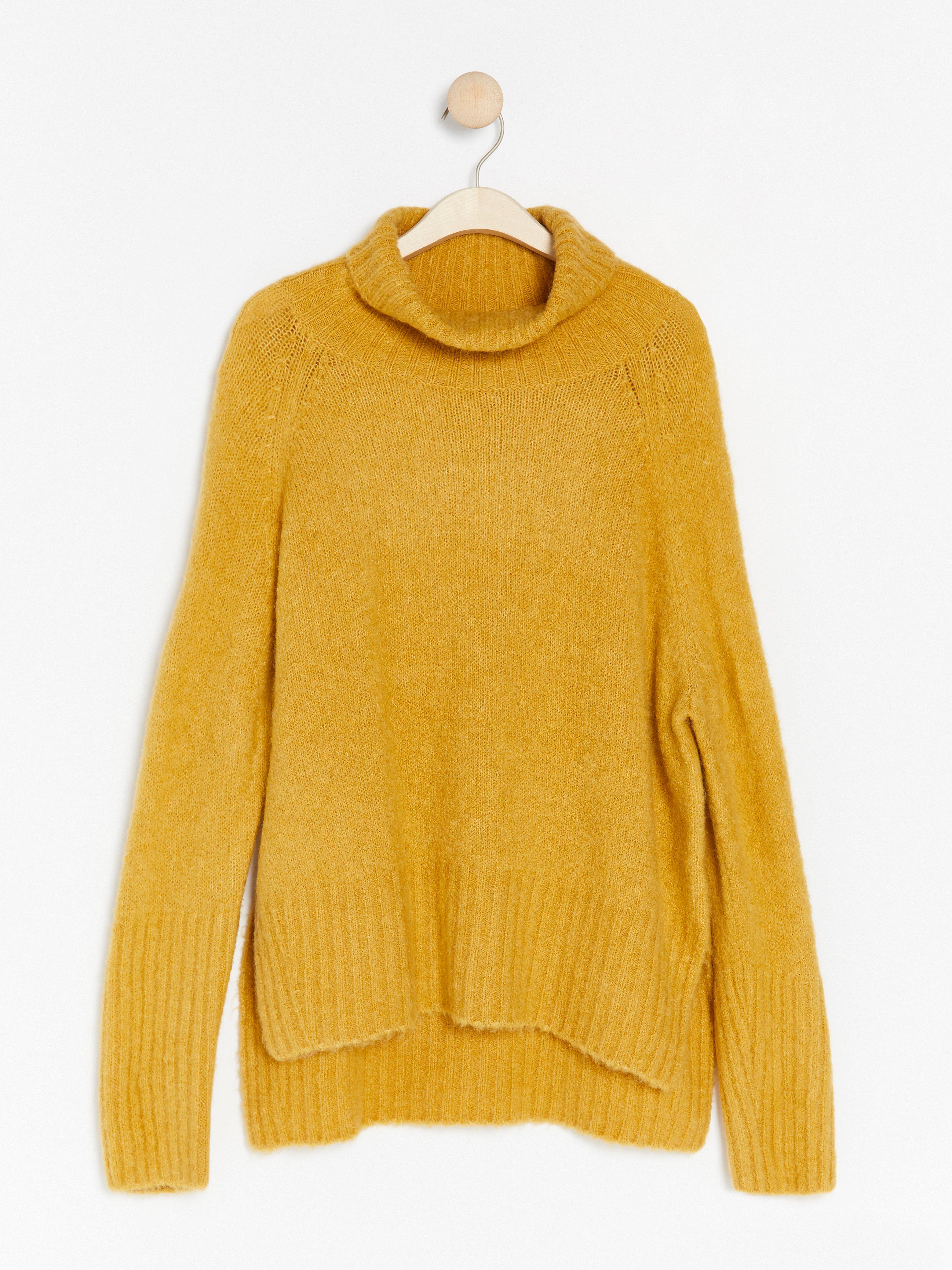 Roller Neck Sweater - Womens Wear - Yellow