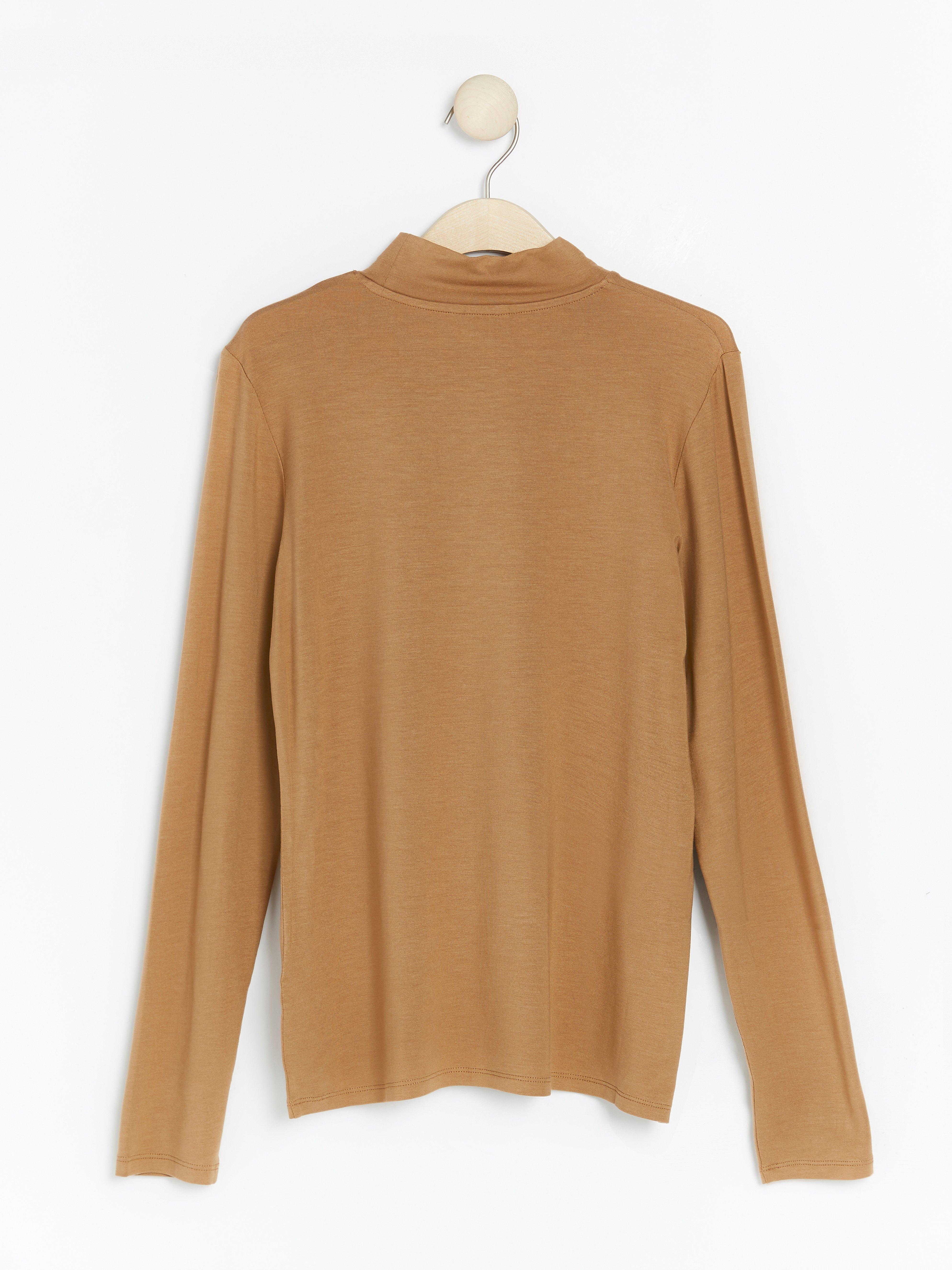 Roller Neck Top - Womens Wear - Beige