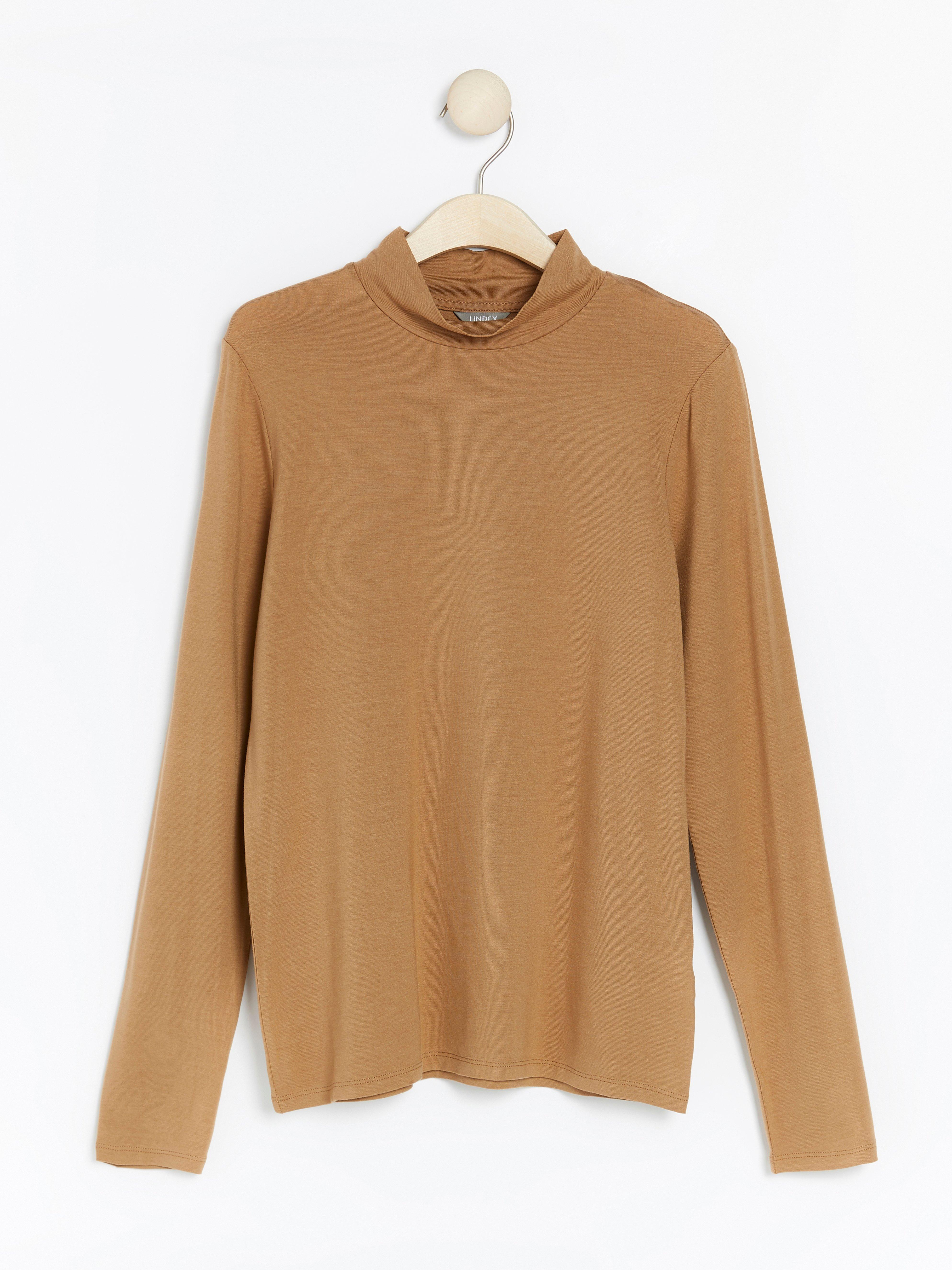Roller Neck Top - Womens Wear - Beige