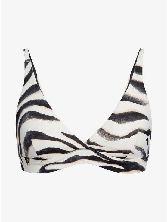 Zebra patterned triangle bikini bra | Lindex Europe