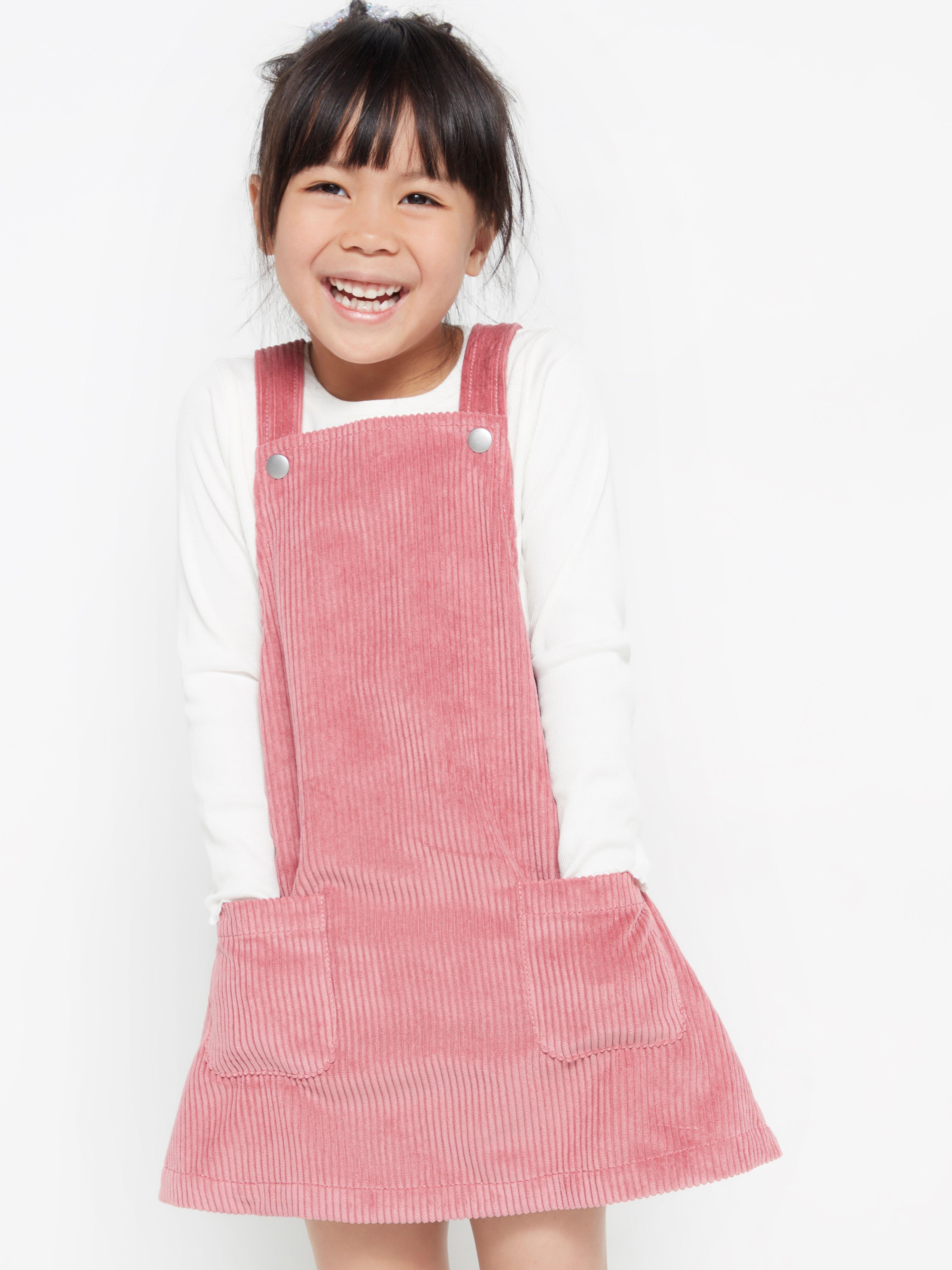 pink dungaree skirt