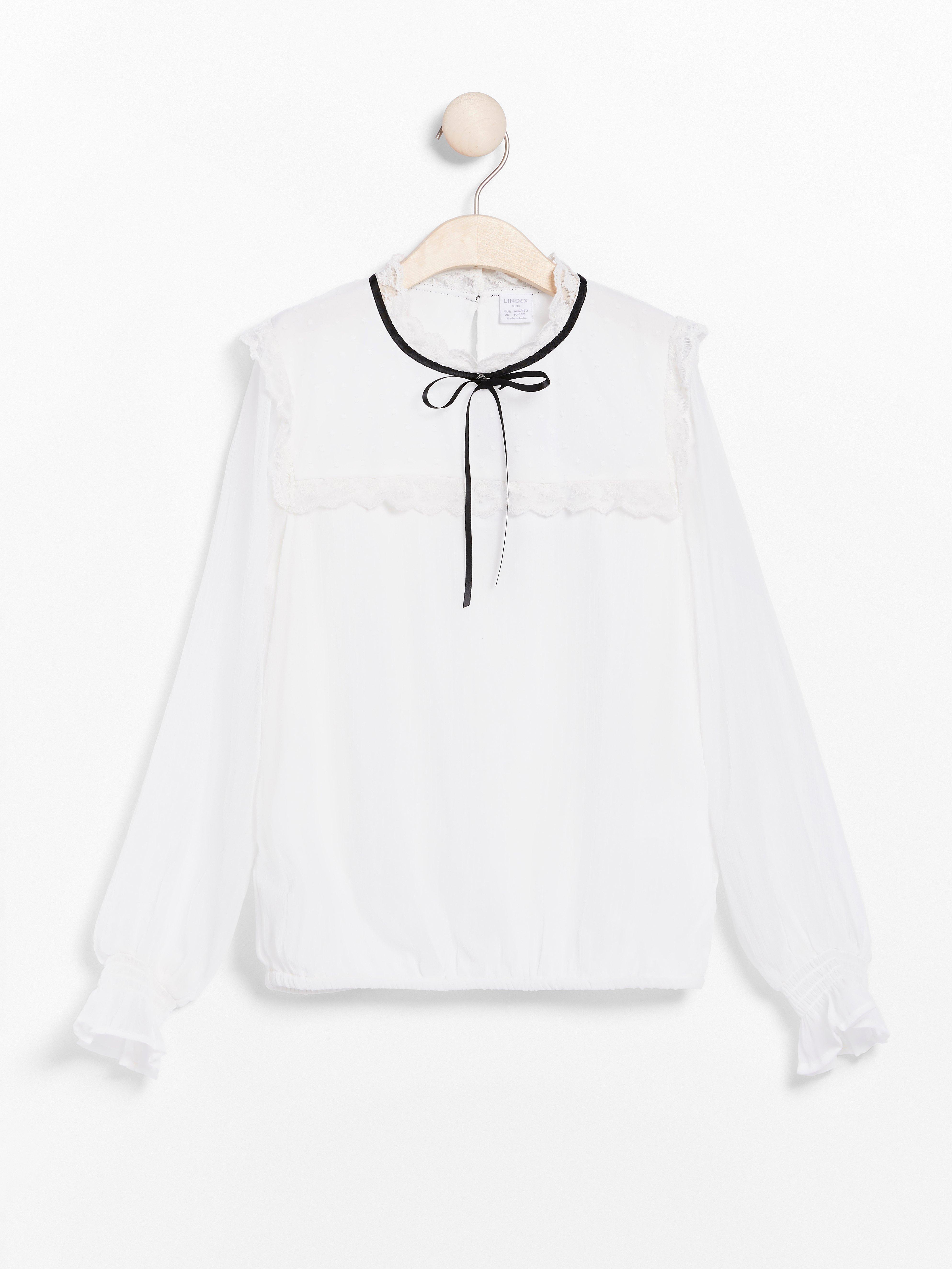 white chiffon blouse