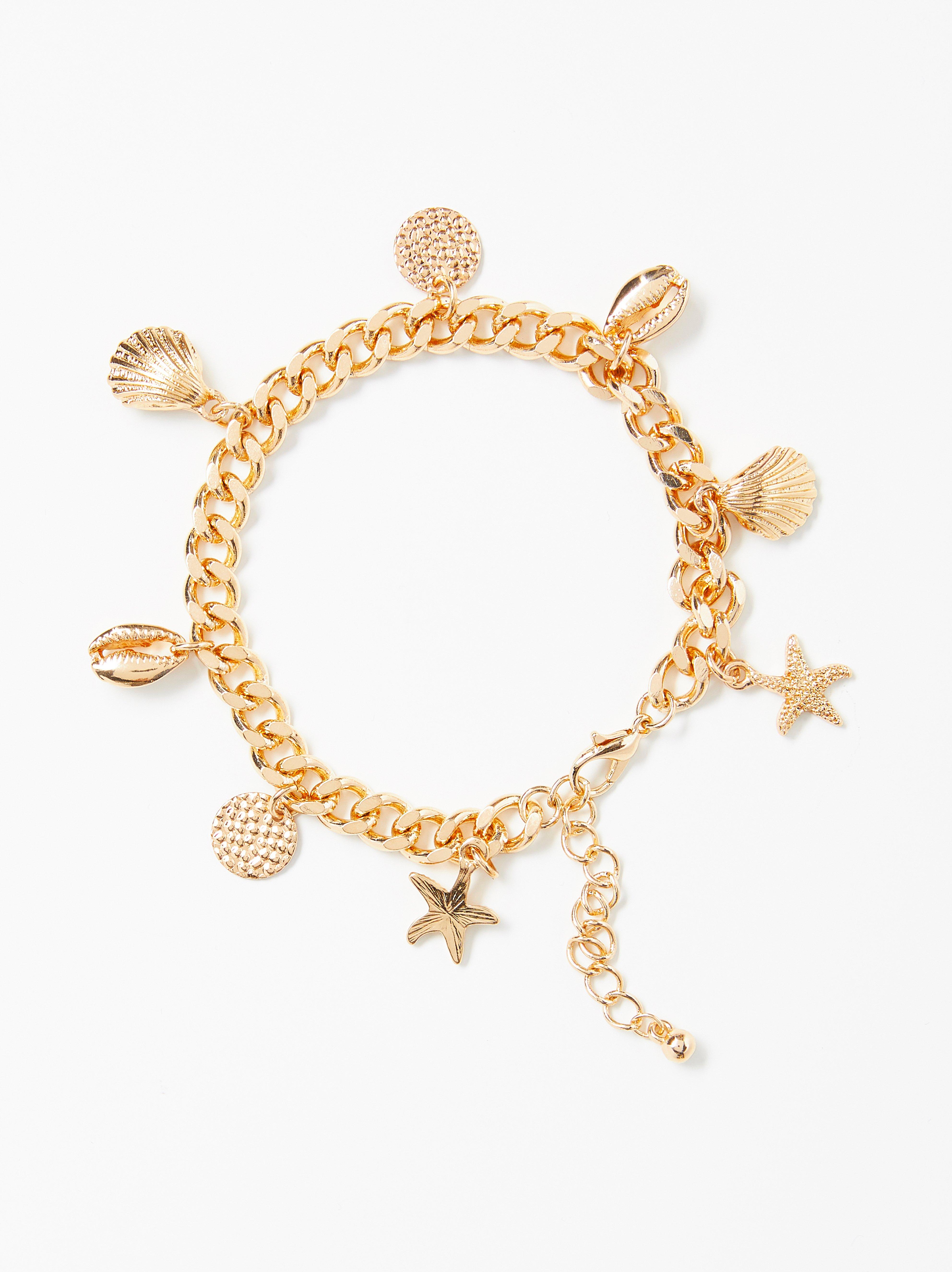 Gold hot sale seashell bracelet