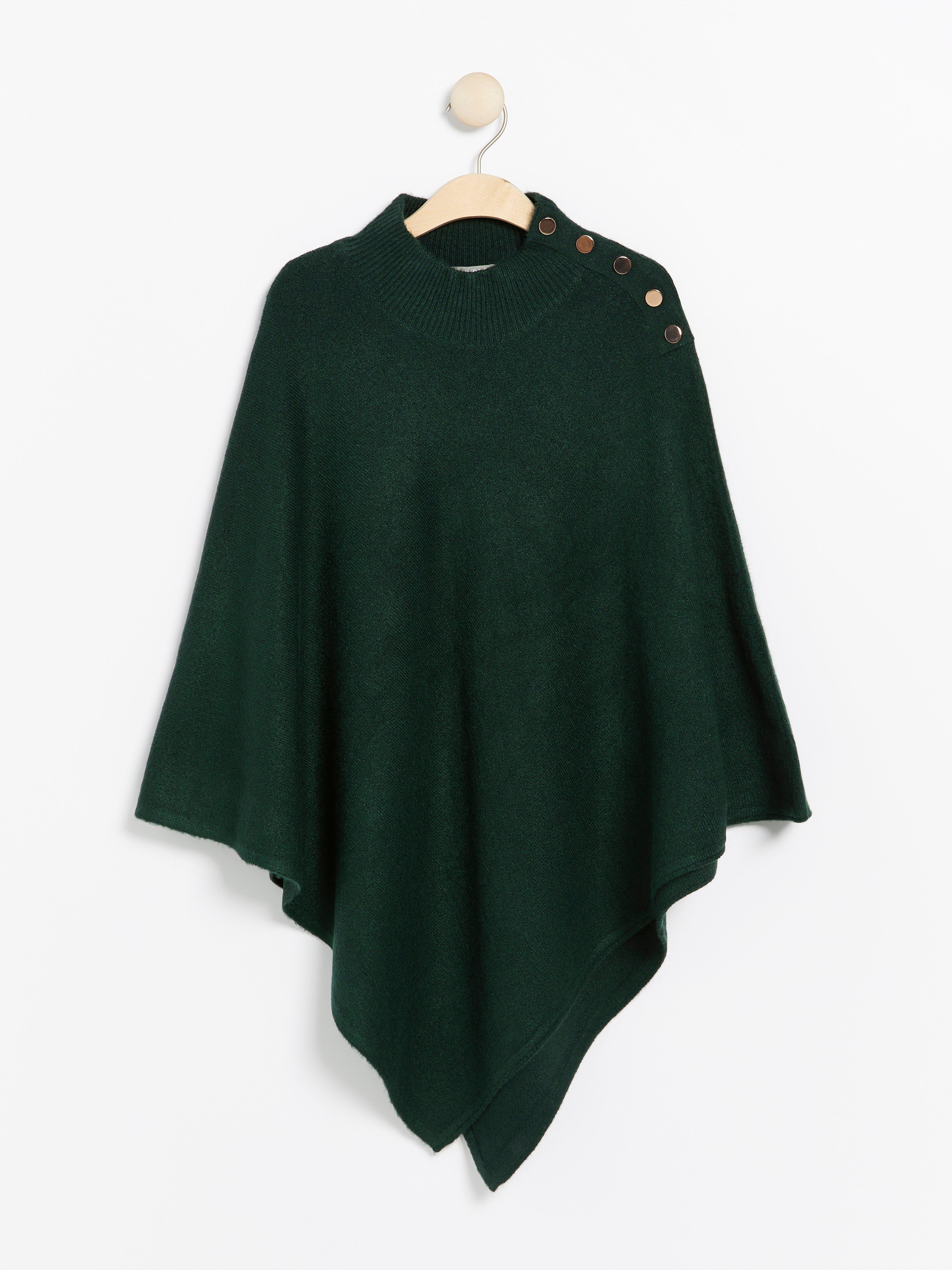 Poncho - Dam - Grön