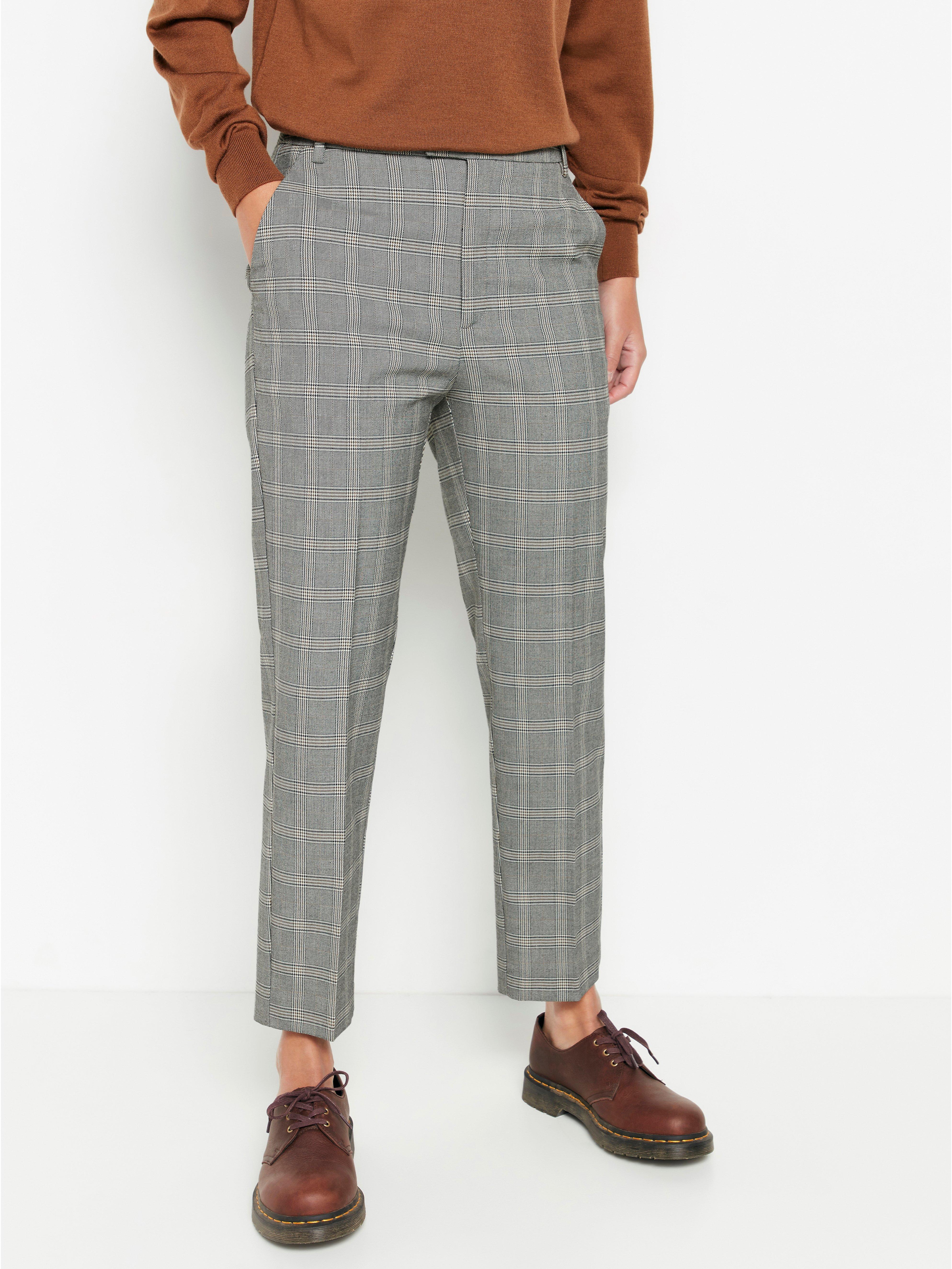 cropped checkered pants