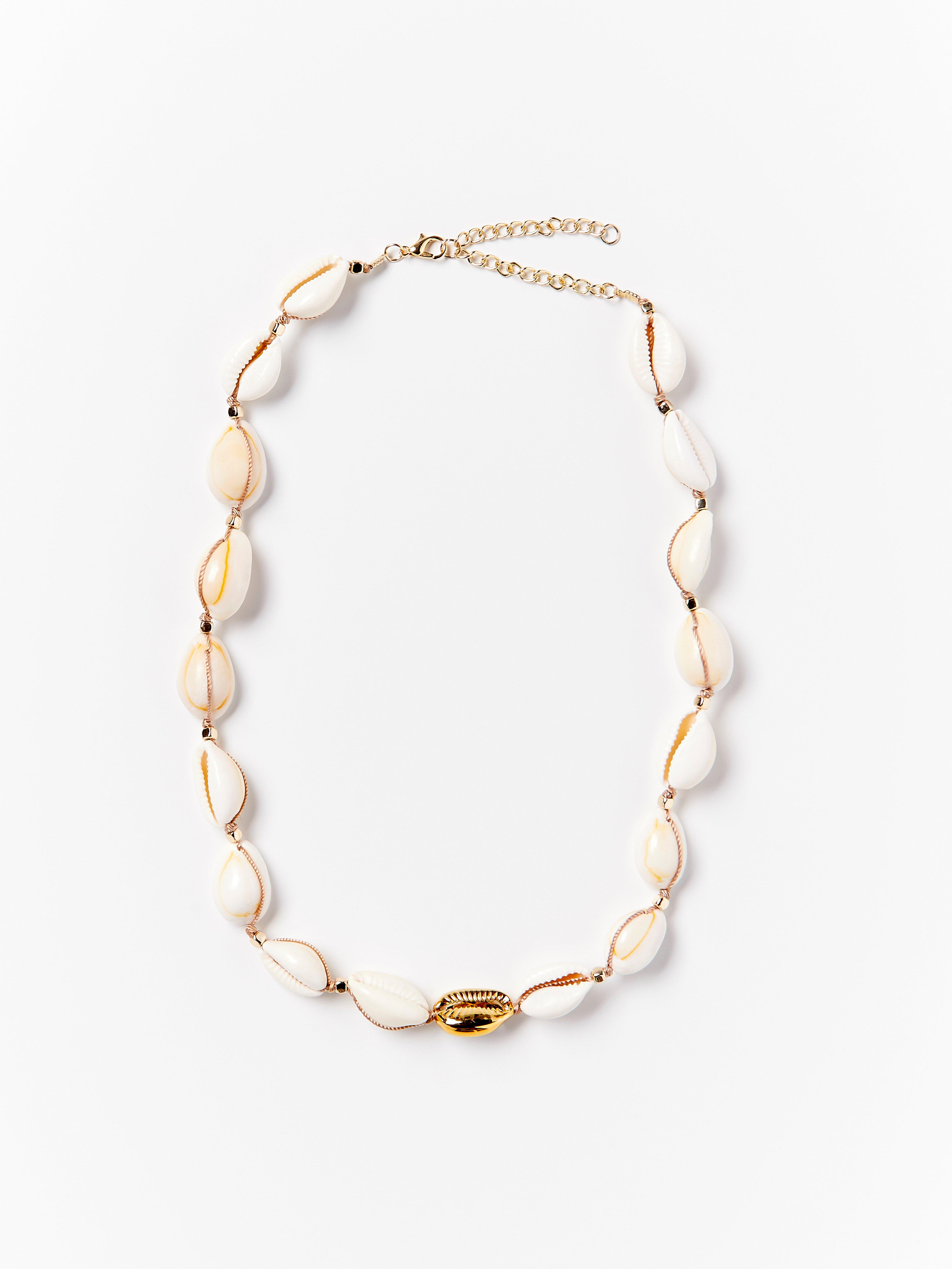 Halsband - Dam - Vit