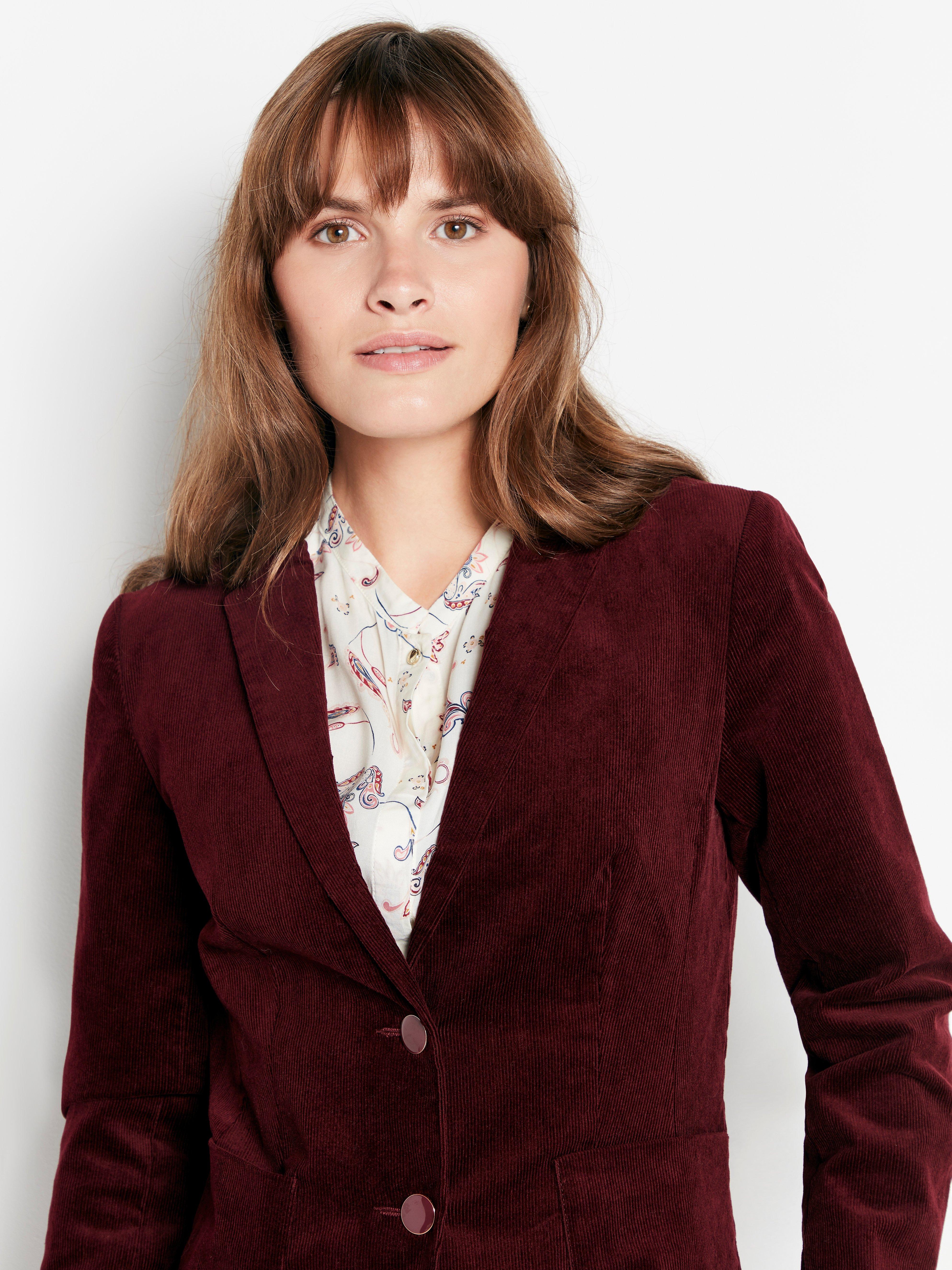 Burgundy 2025 corduroy blazer