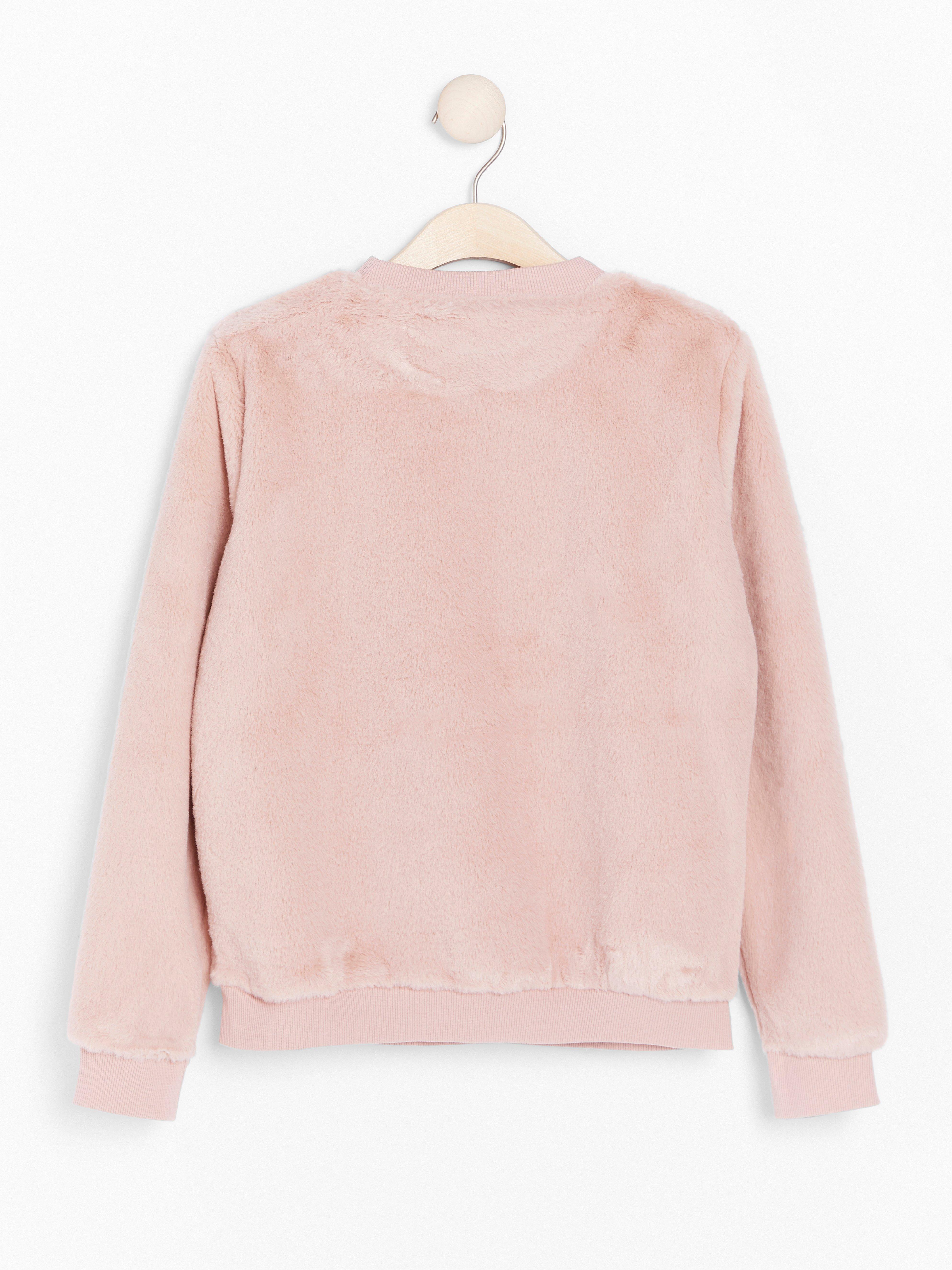 pink fur jumper