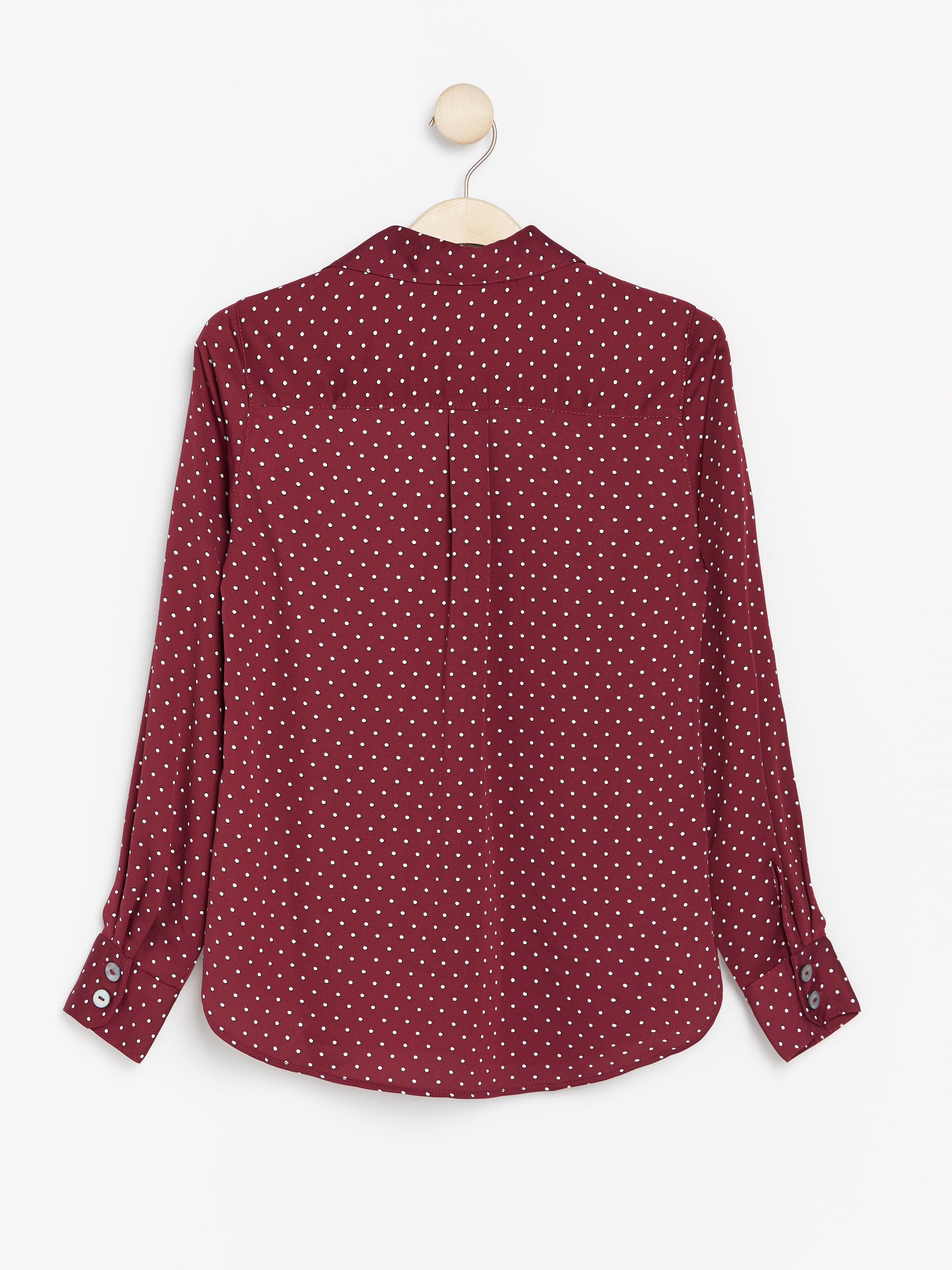 patterned satin blouse