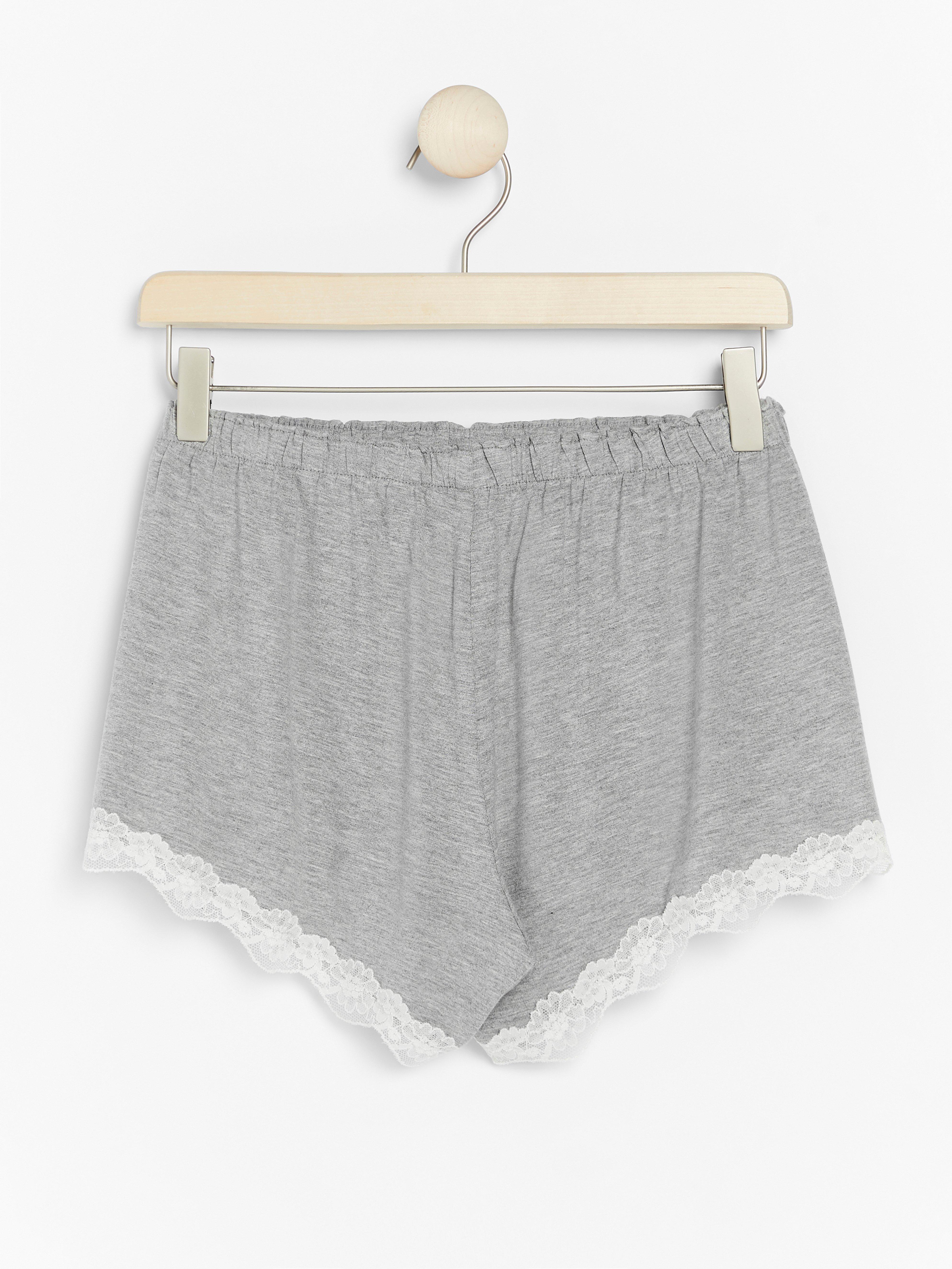 Pyjama Shorts - Lingerie - Grey