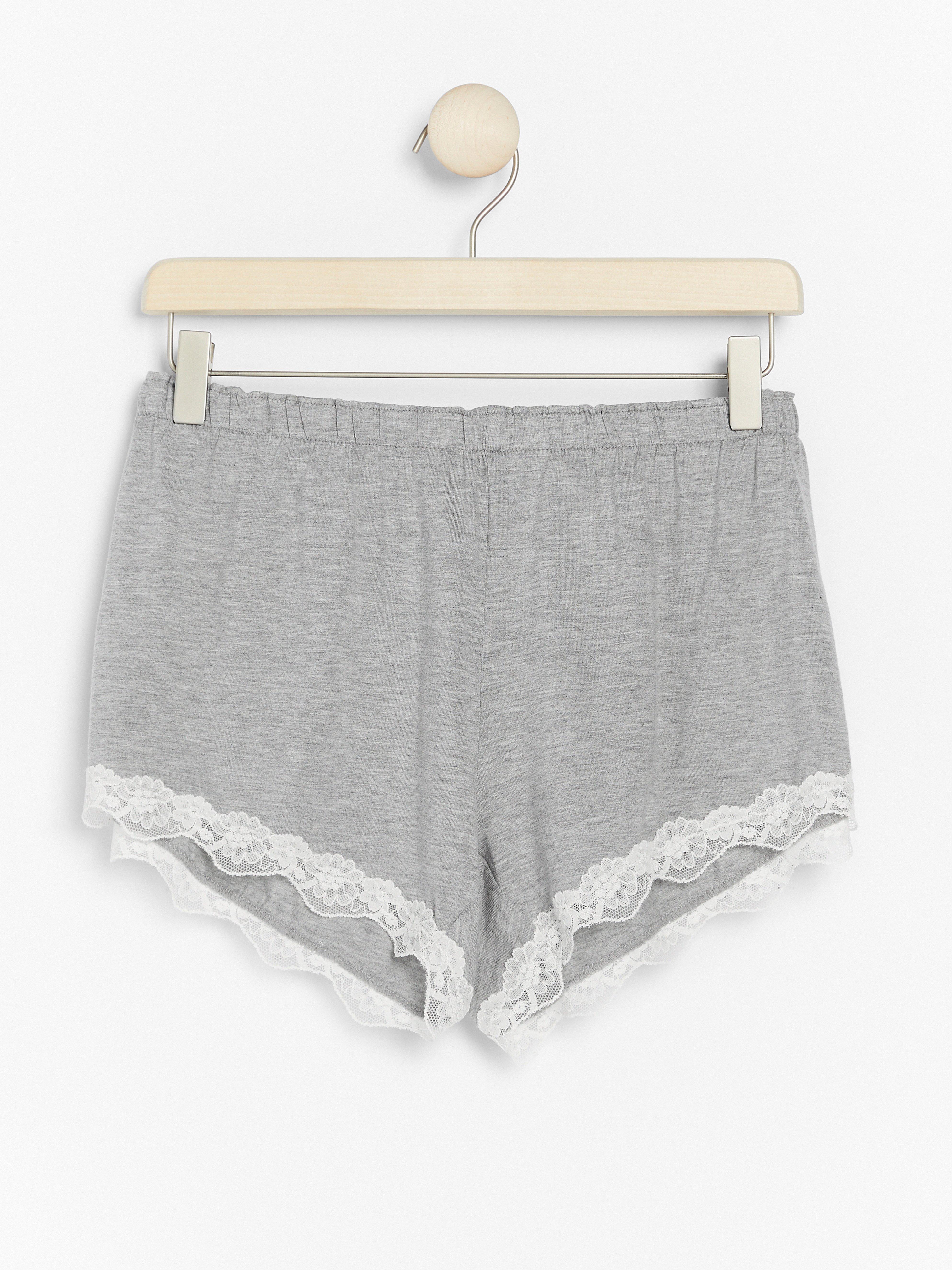 Pyjama Shorts - Lingerie - Grey