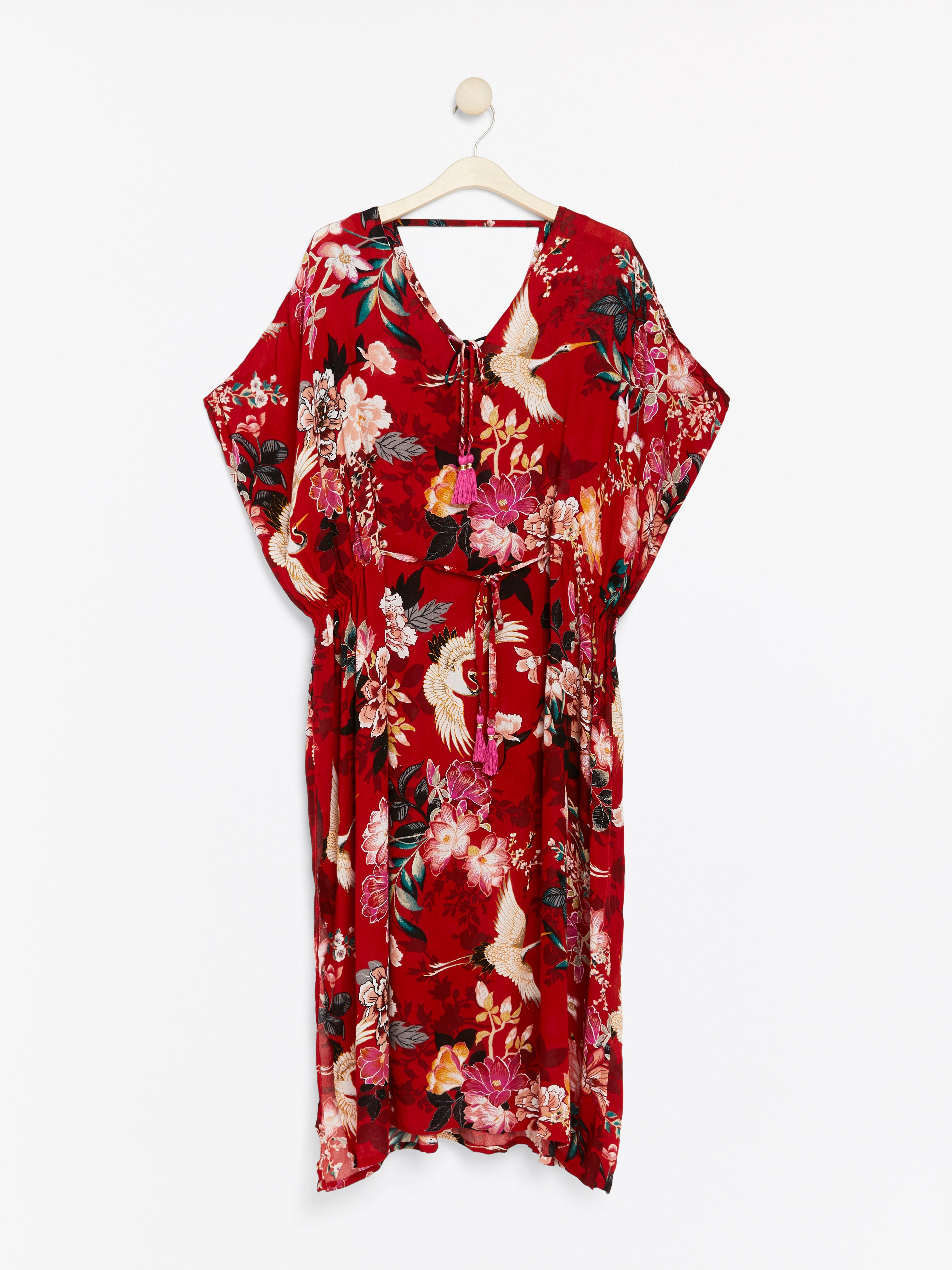 red and white kaftan
