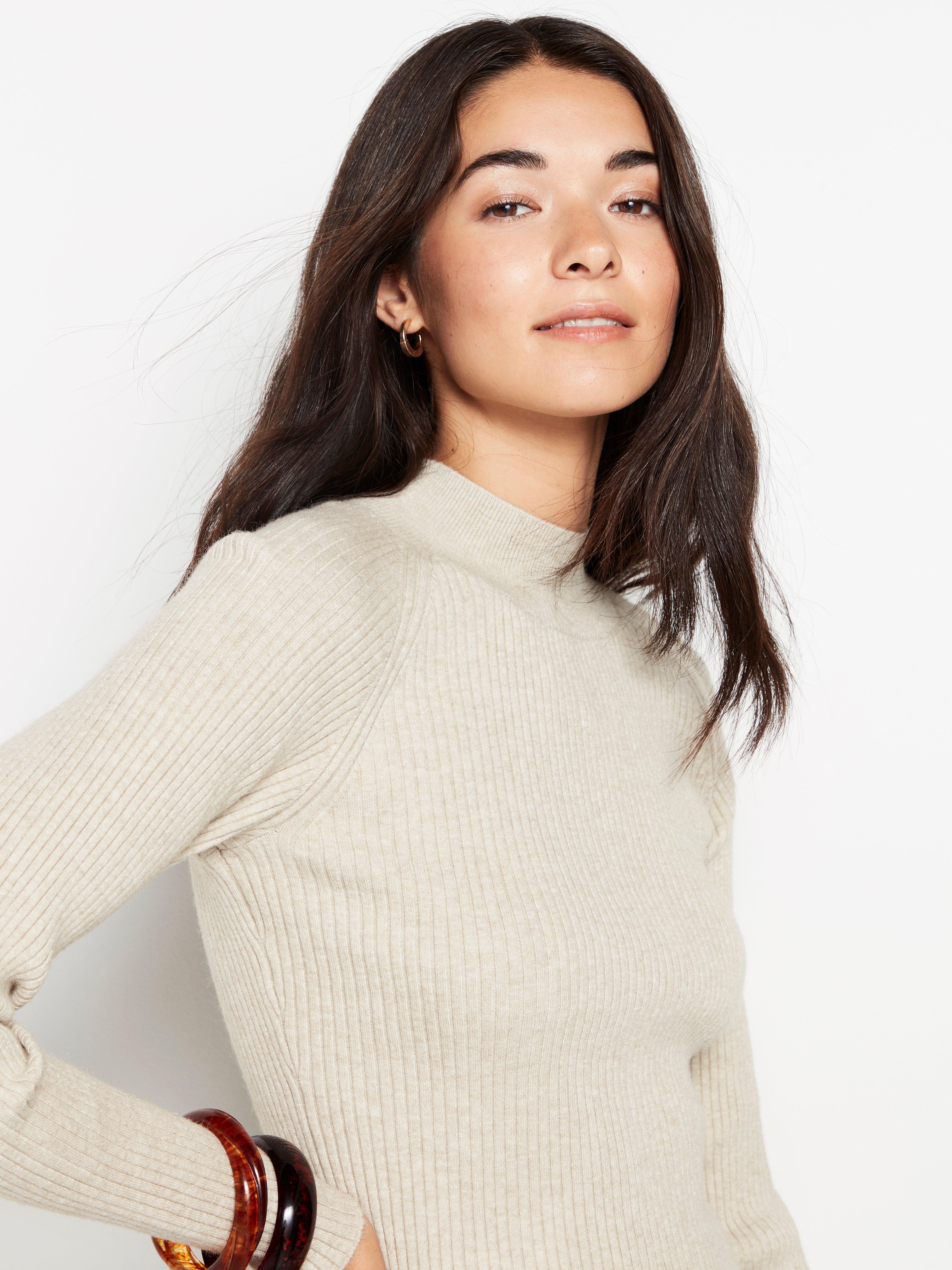 Rib knit mock neck jumper Lindex UK