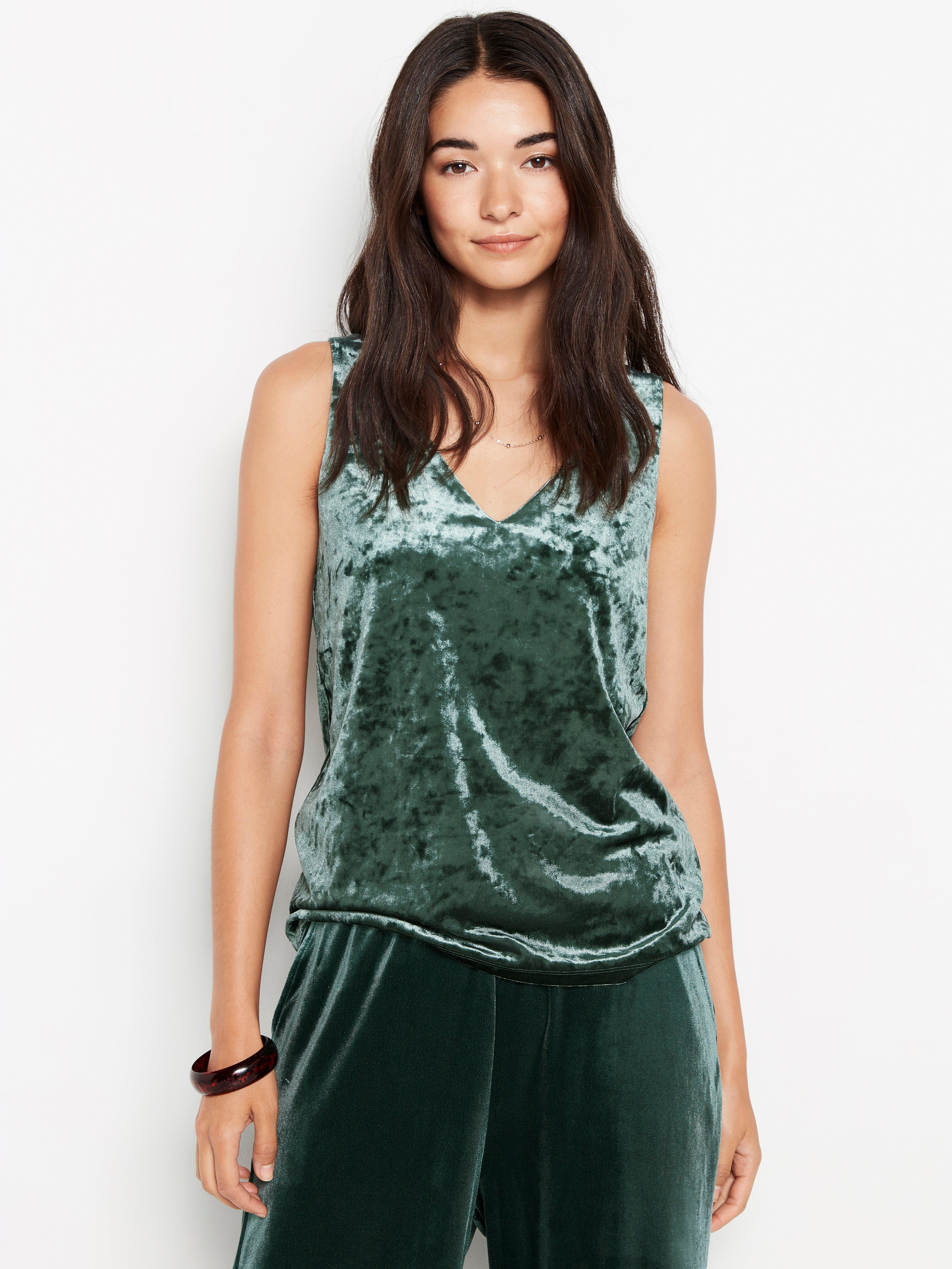 Crushed-Velvet Tank