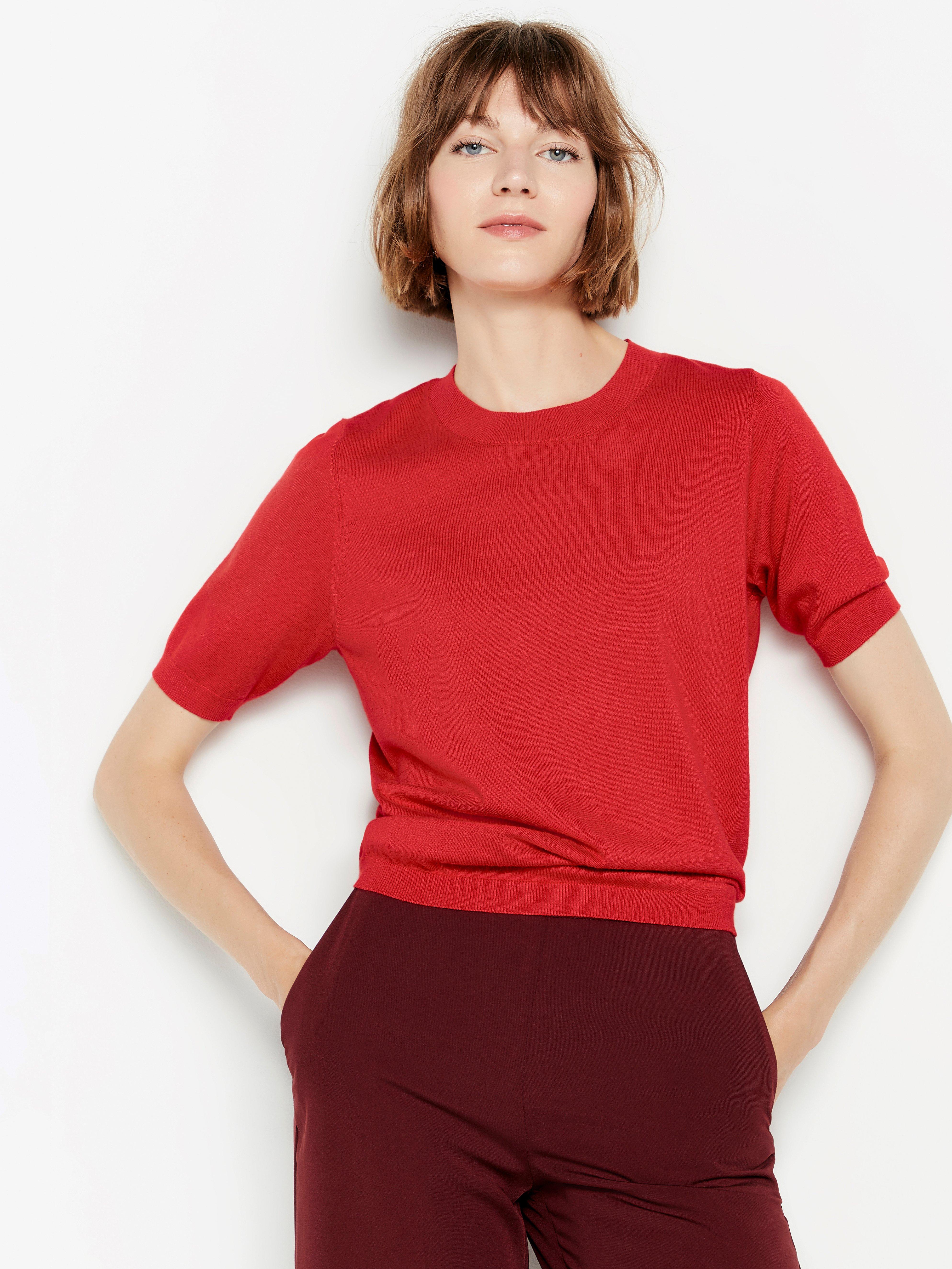 Short sleeve shop fine knit jumper