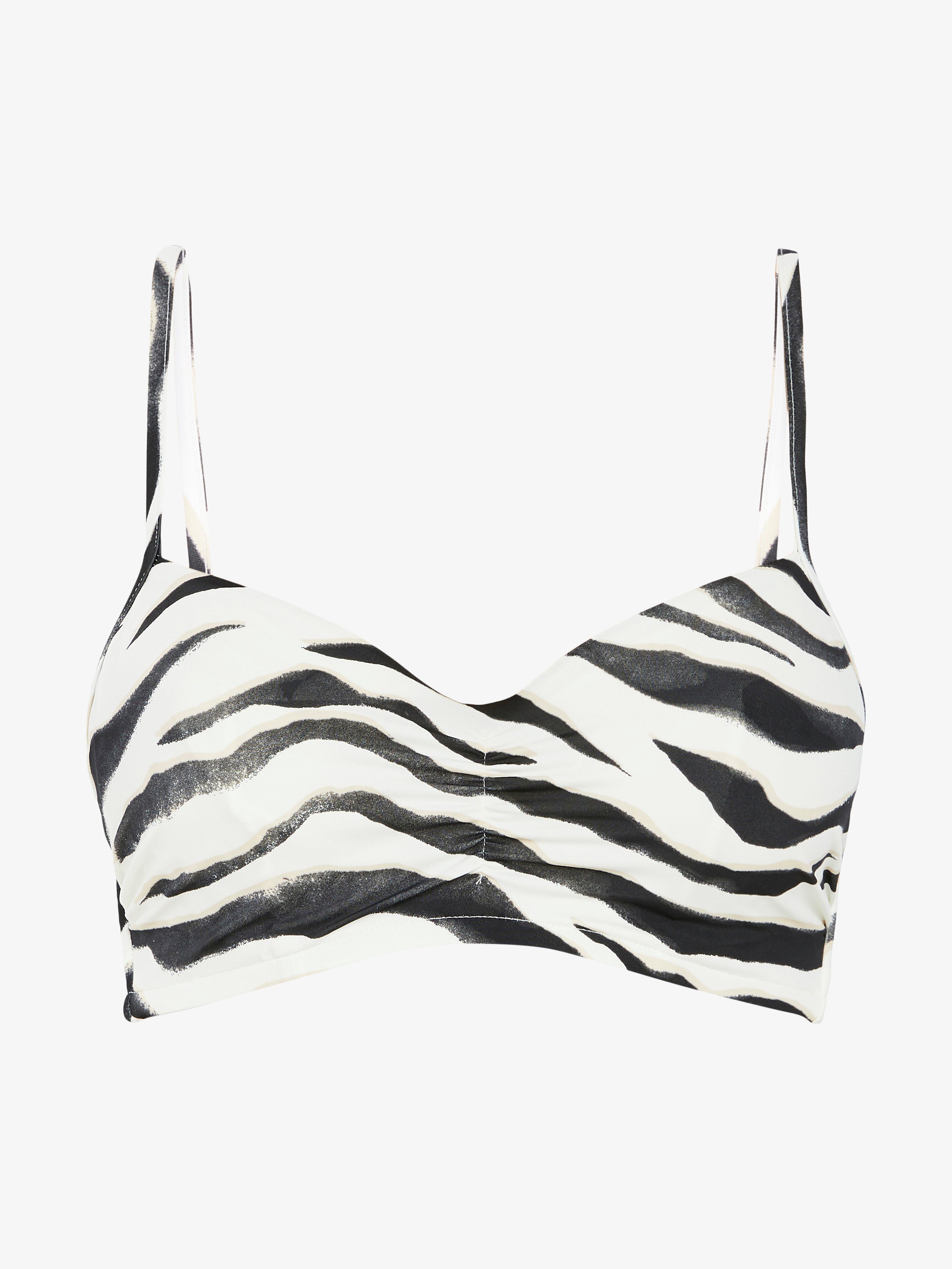 zebra print sports bra