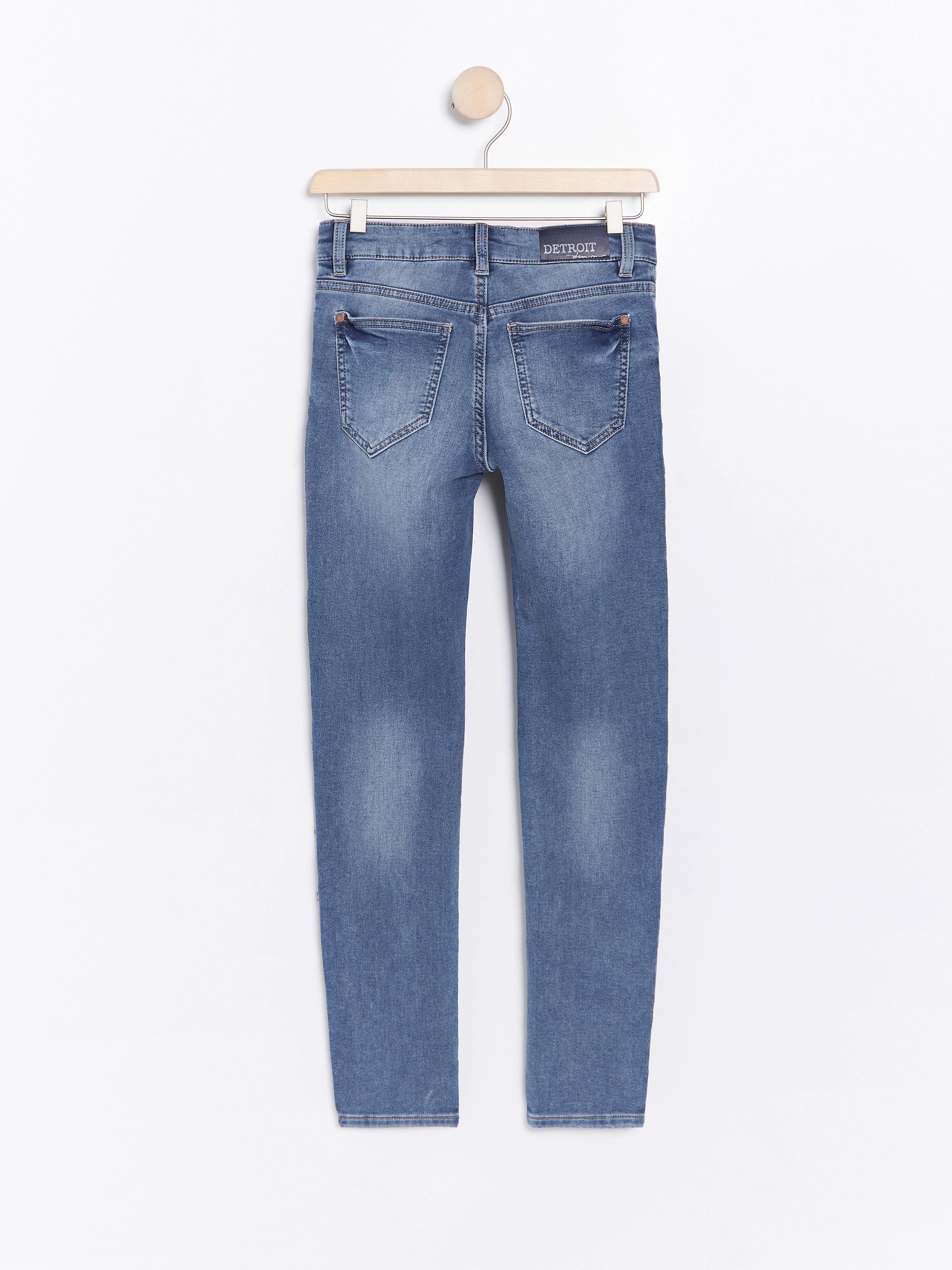 Slim fit jeans in denim jersey | Lindex 