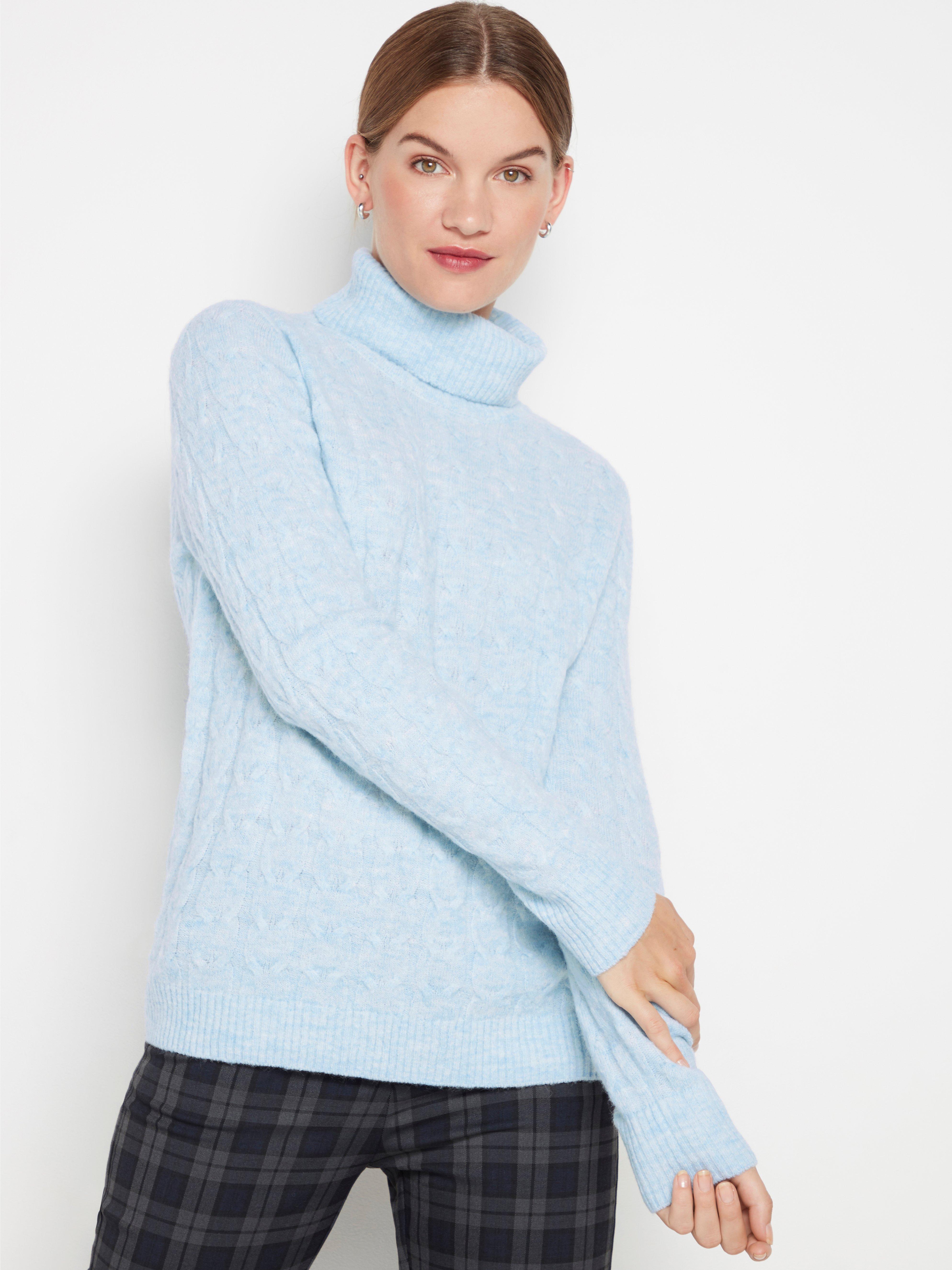 cable knit roll neck