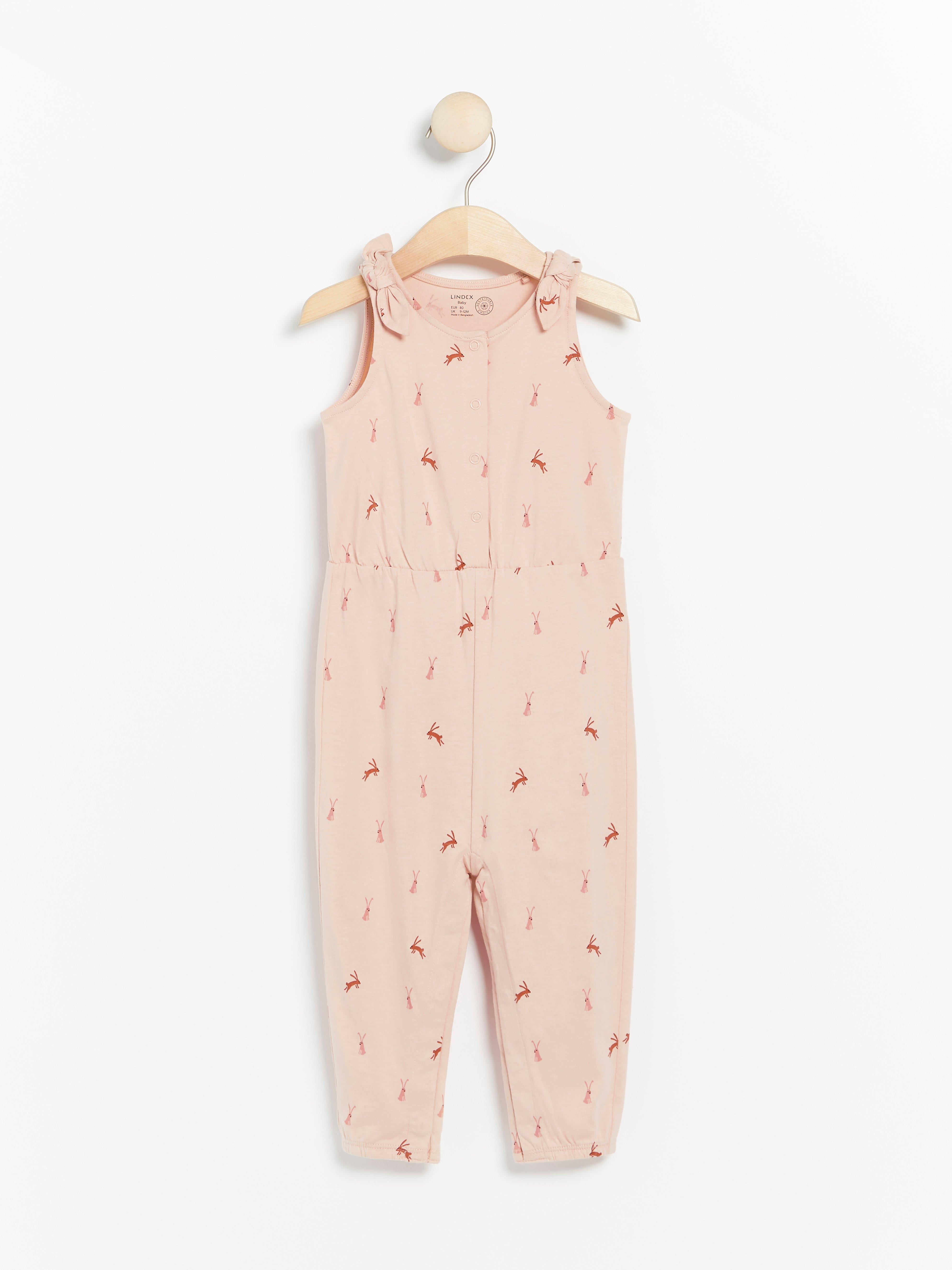 pink jersey jumpsuit