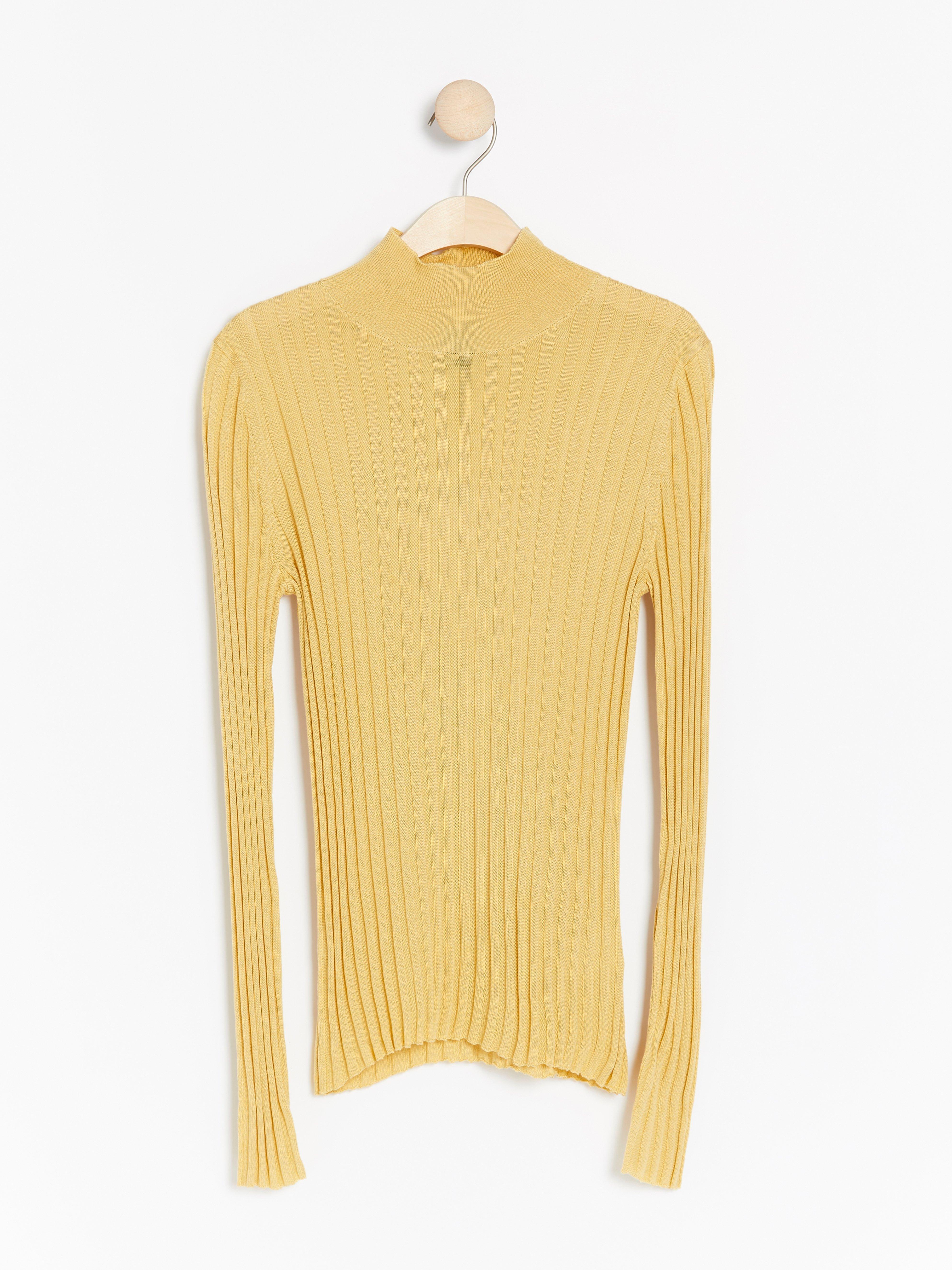 Høyhalset genser - Dame - Gul