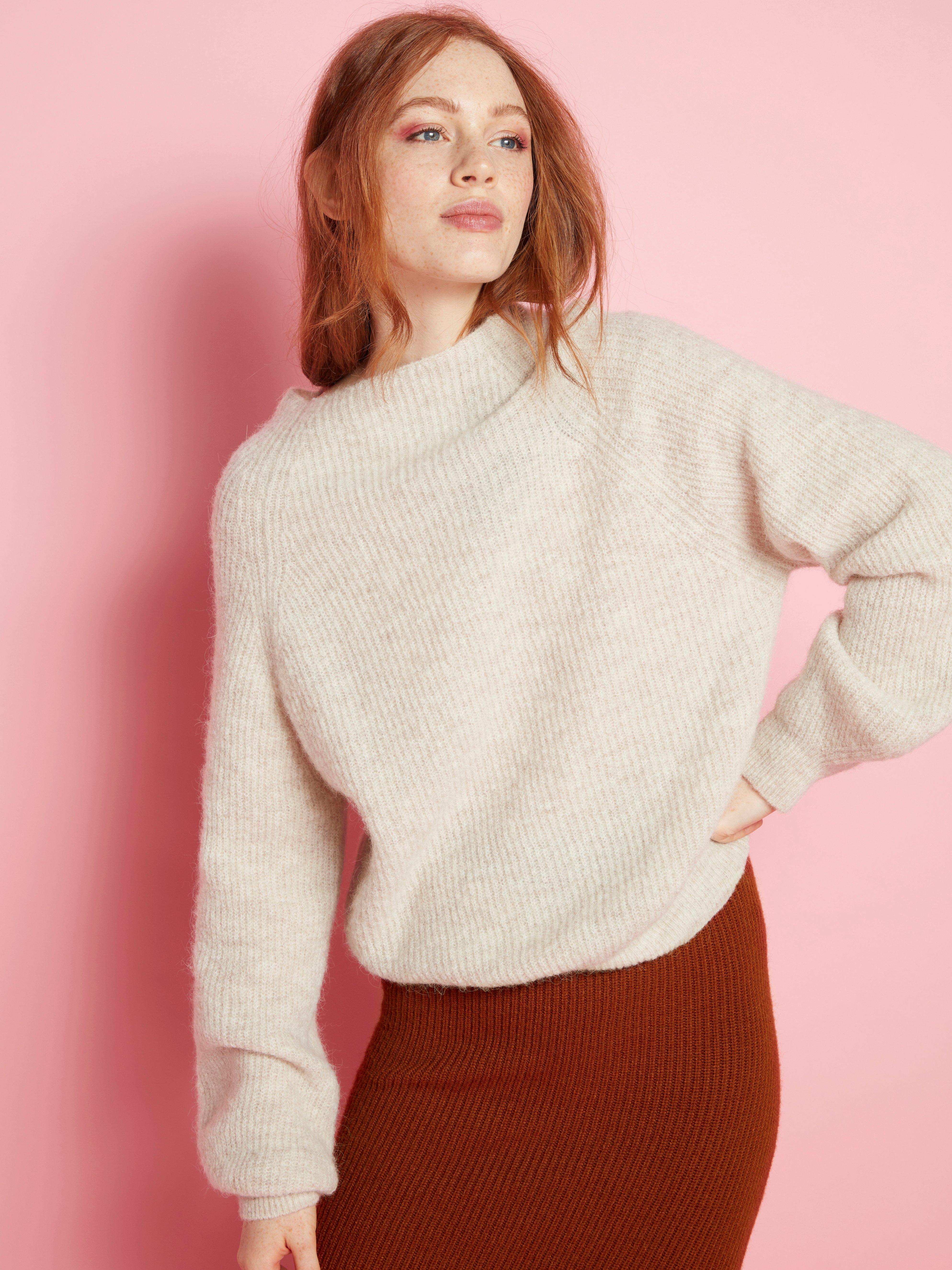 Knitted jumper in alpaca blend