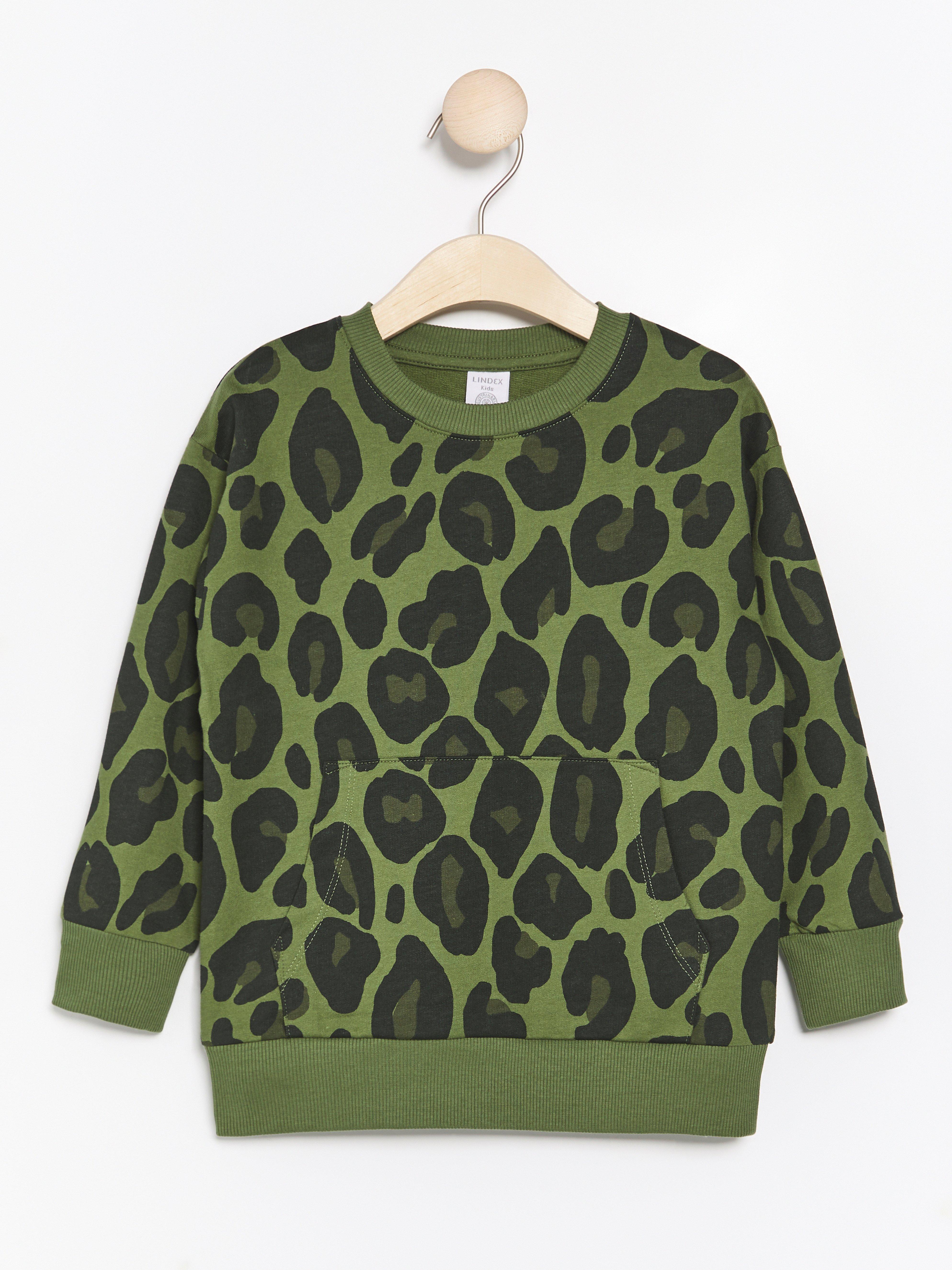 Green Cheetah Print Sweater - joicefglopes