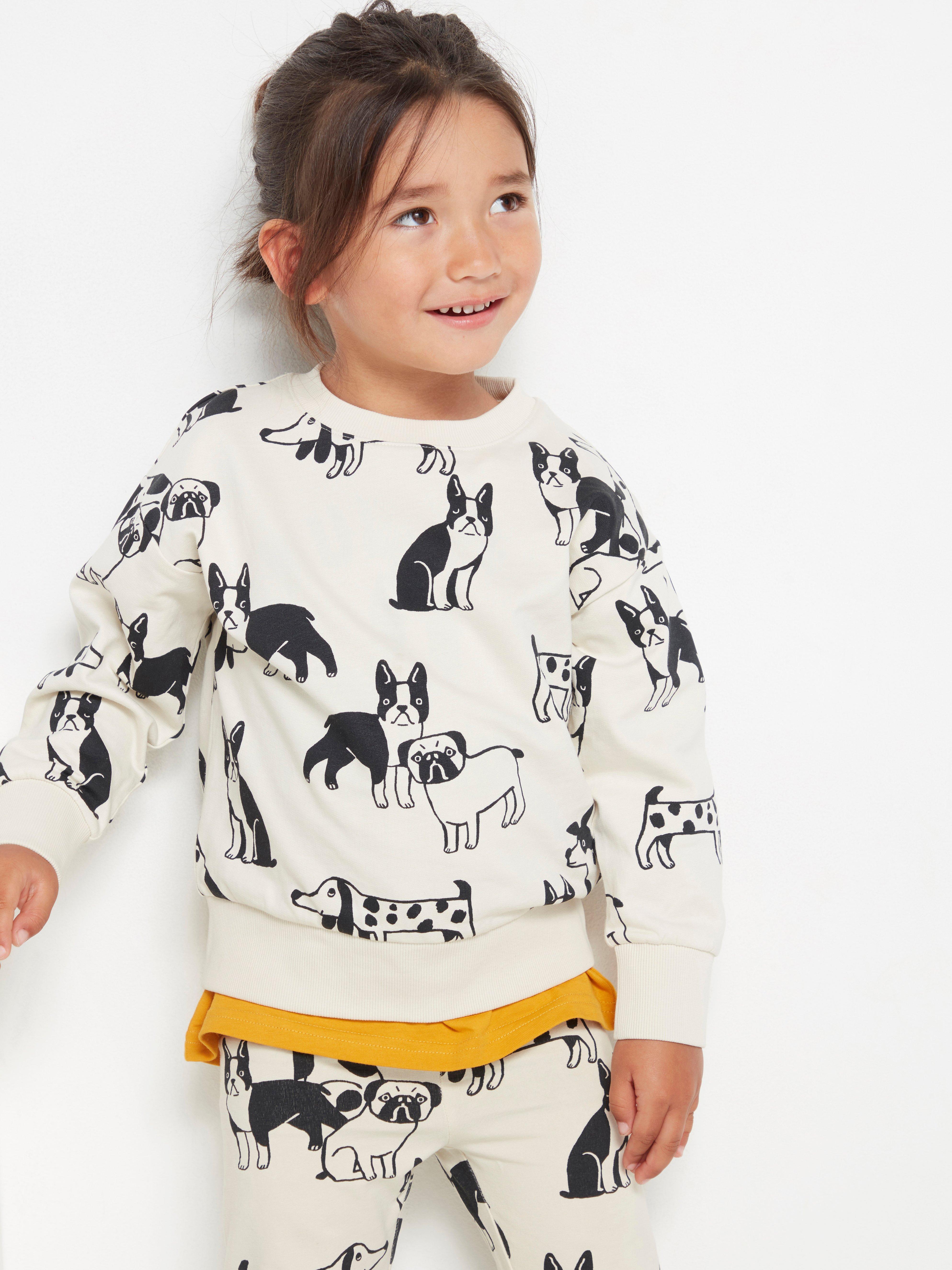 Oversized sweater with dog print | Lindex Poland