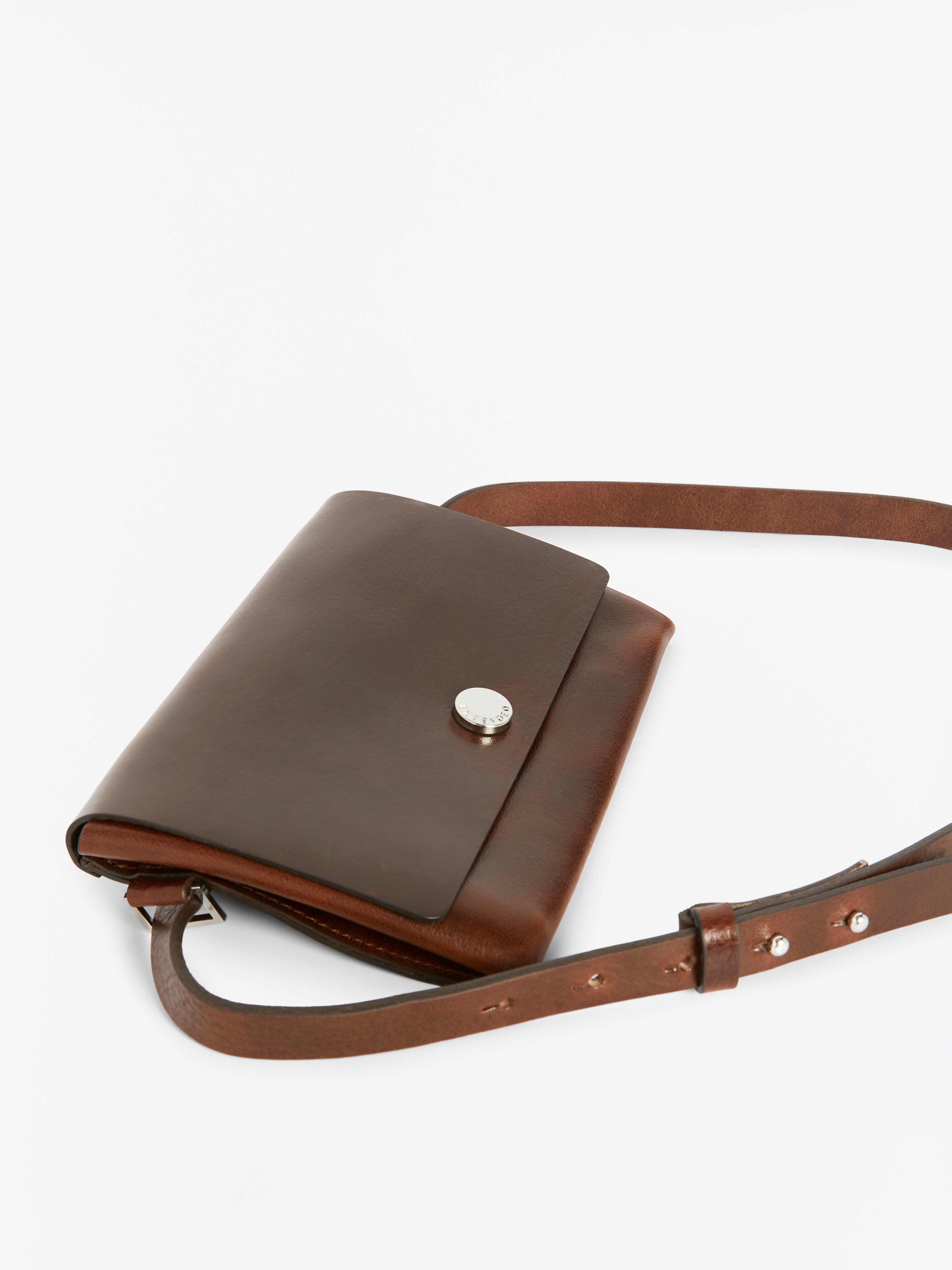 tan leather bum bag