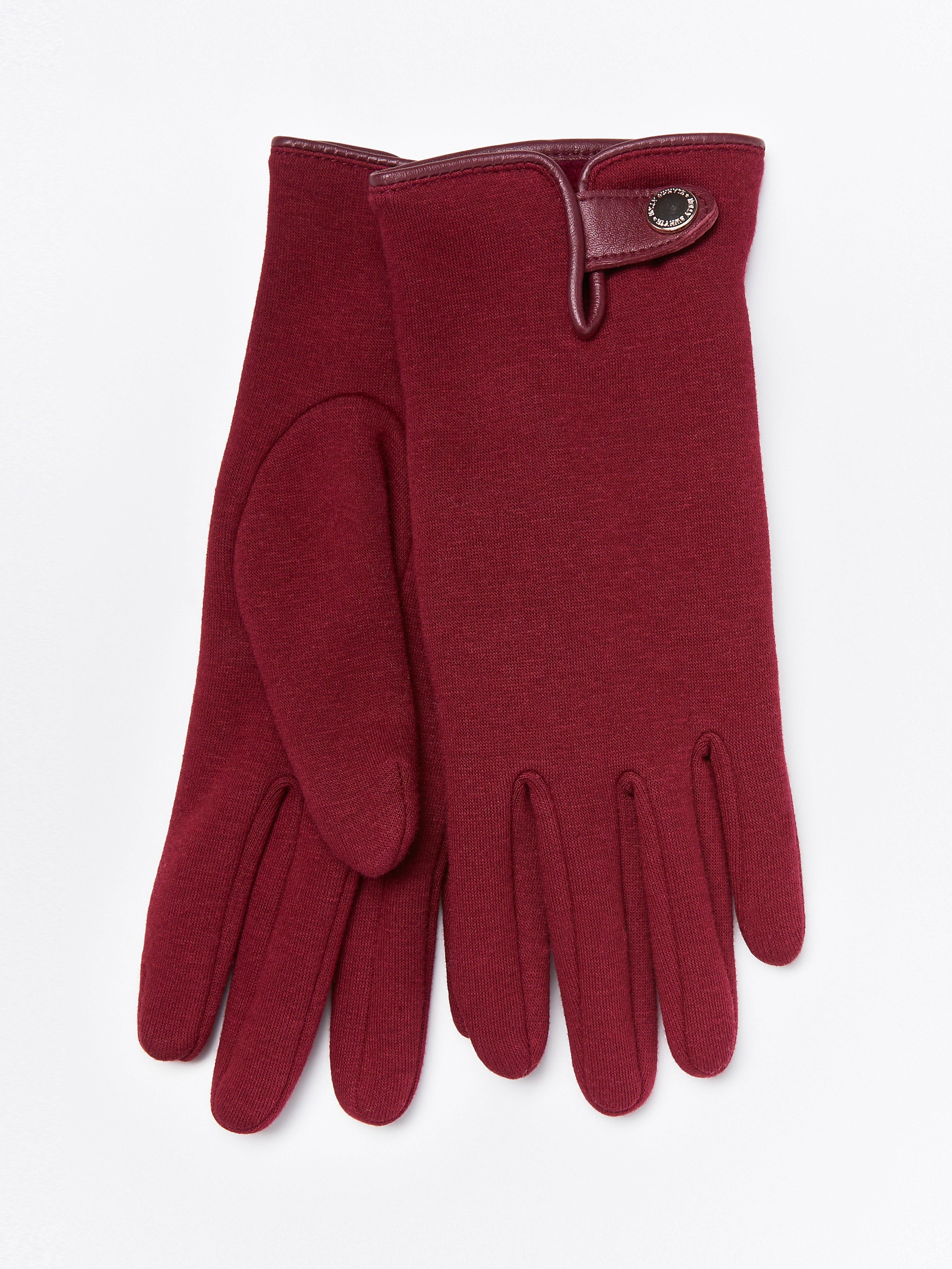 Lined jersey gloves with button Lindex Latvia