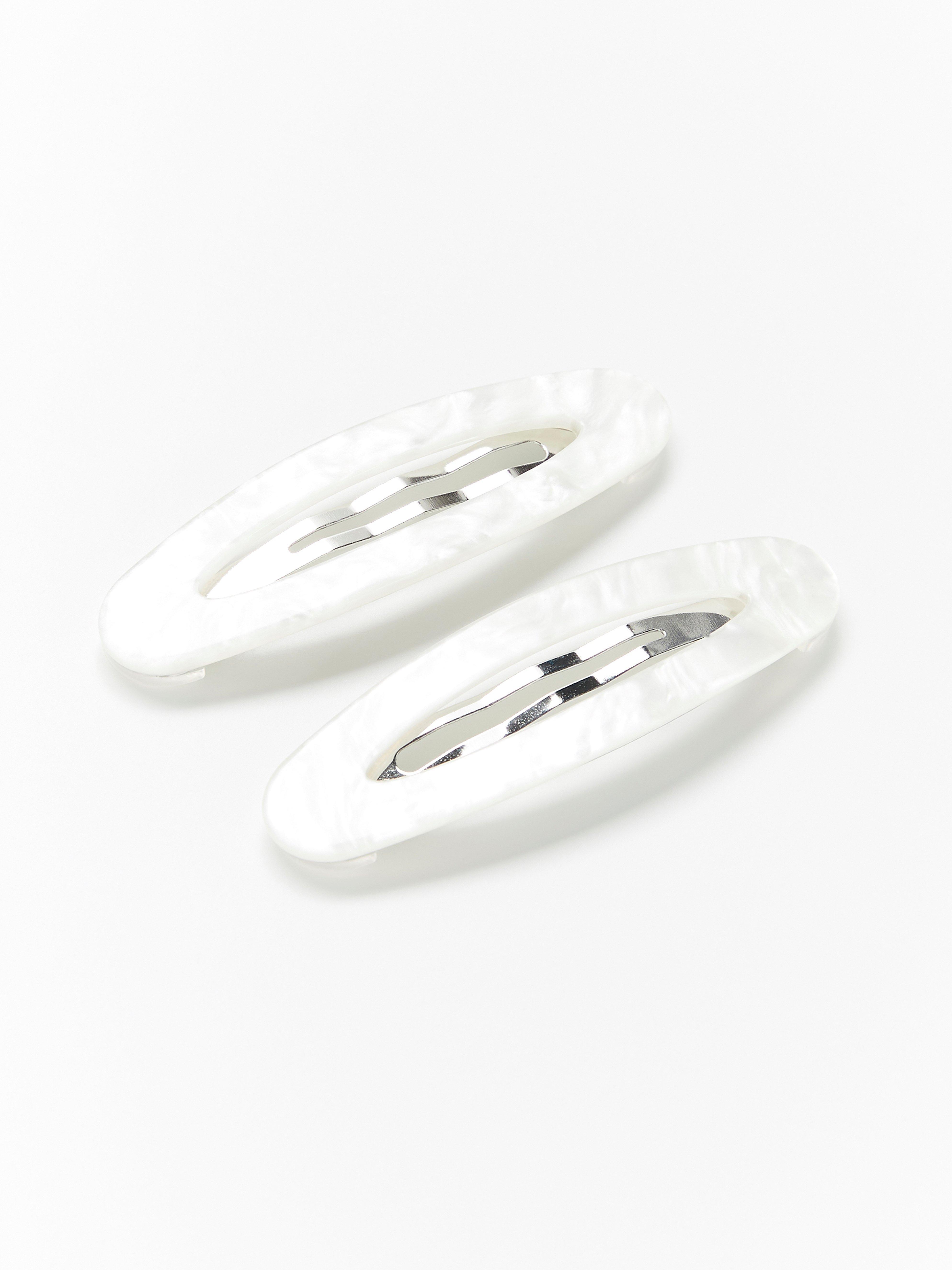 Hair Clips - Womens Wear - White