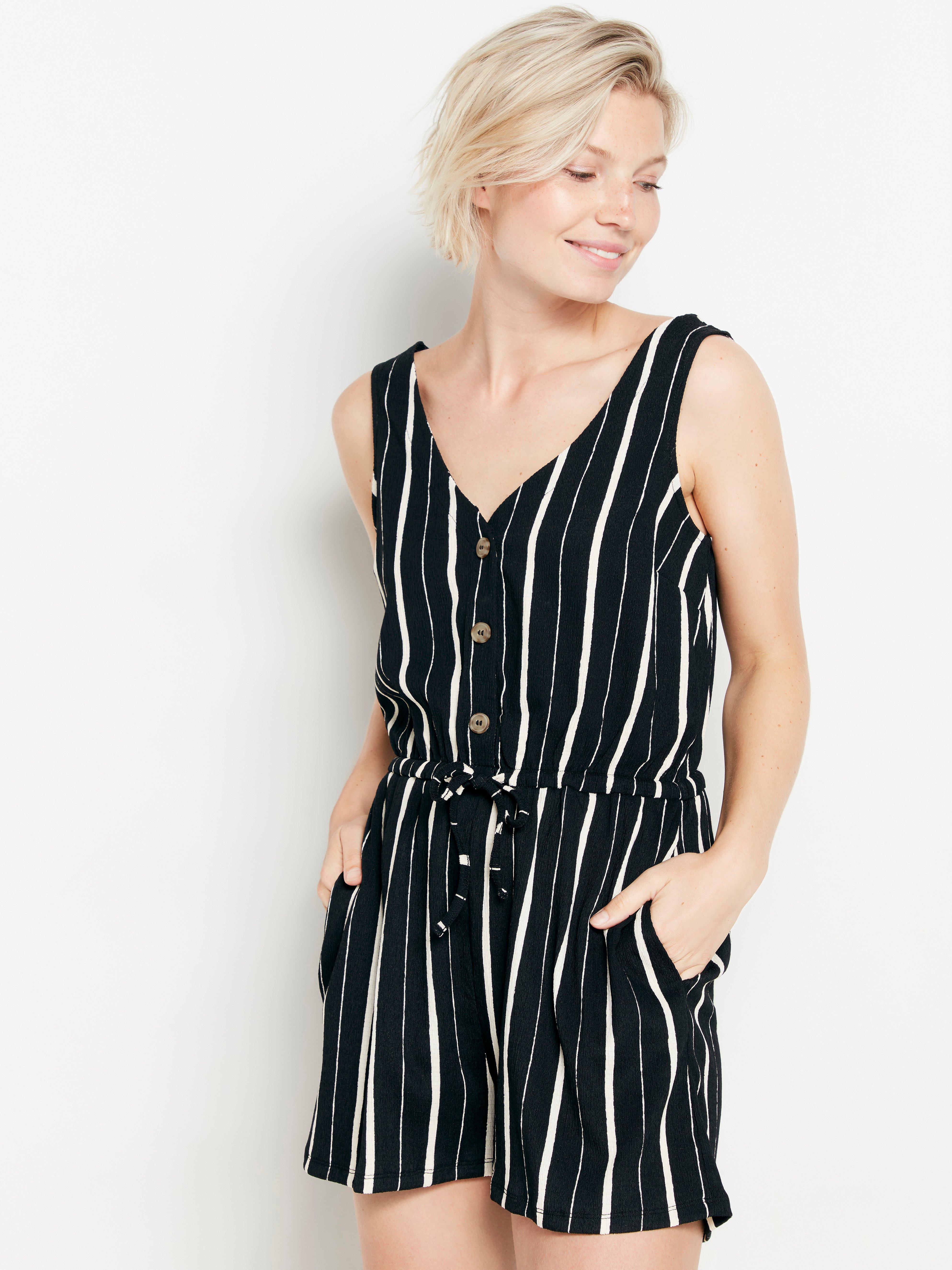 white stripe playsuit