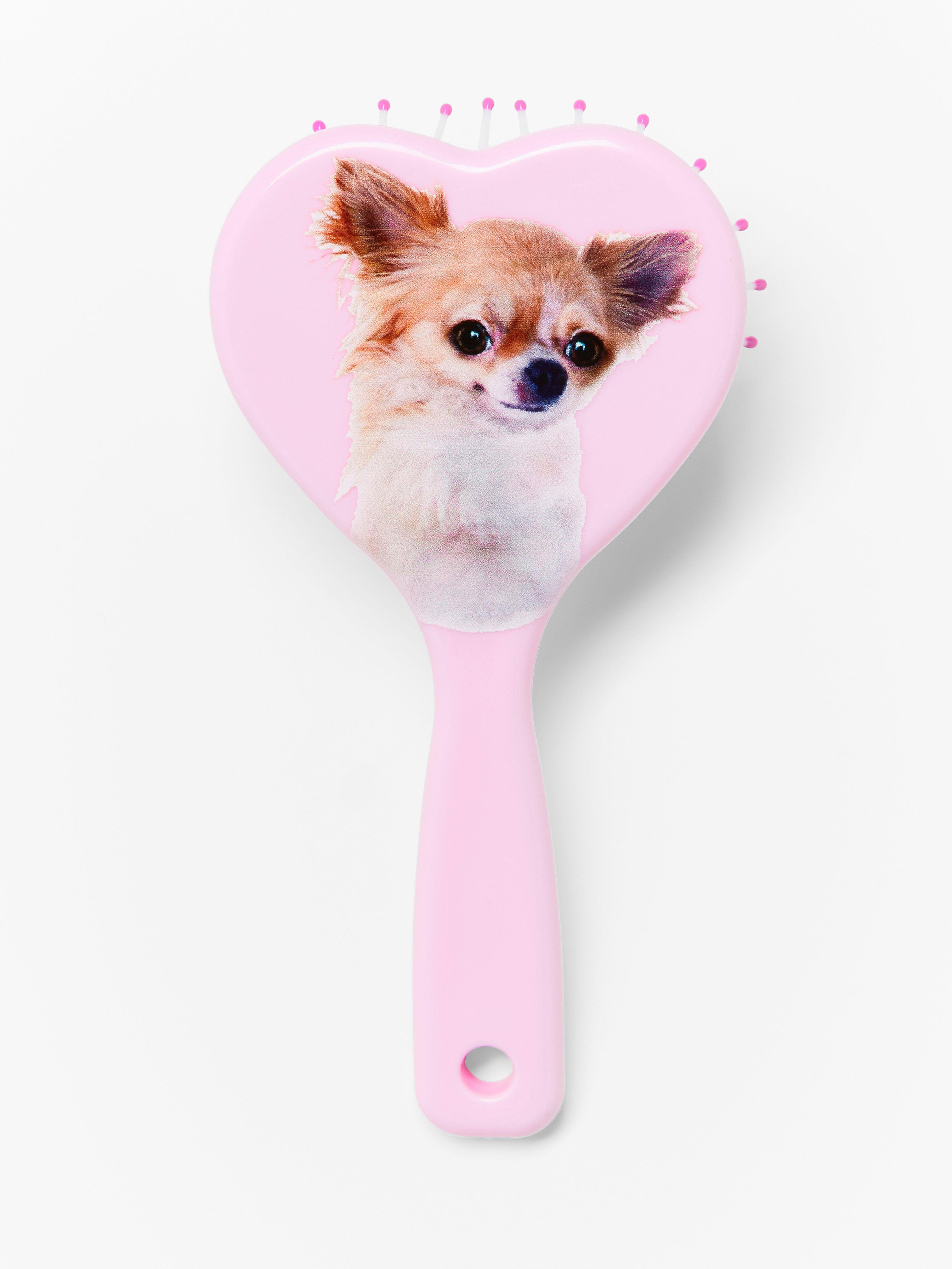 pink dog brush