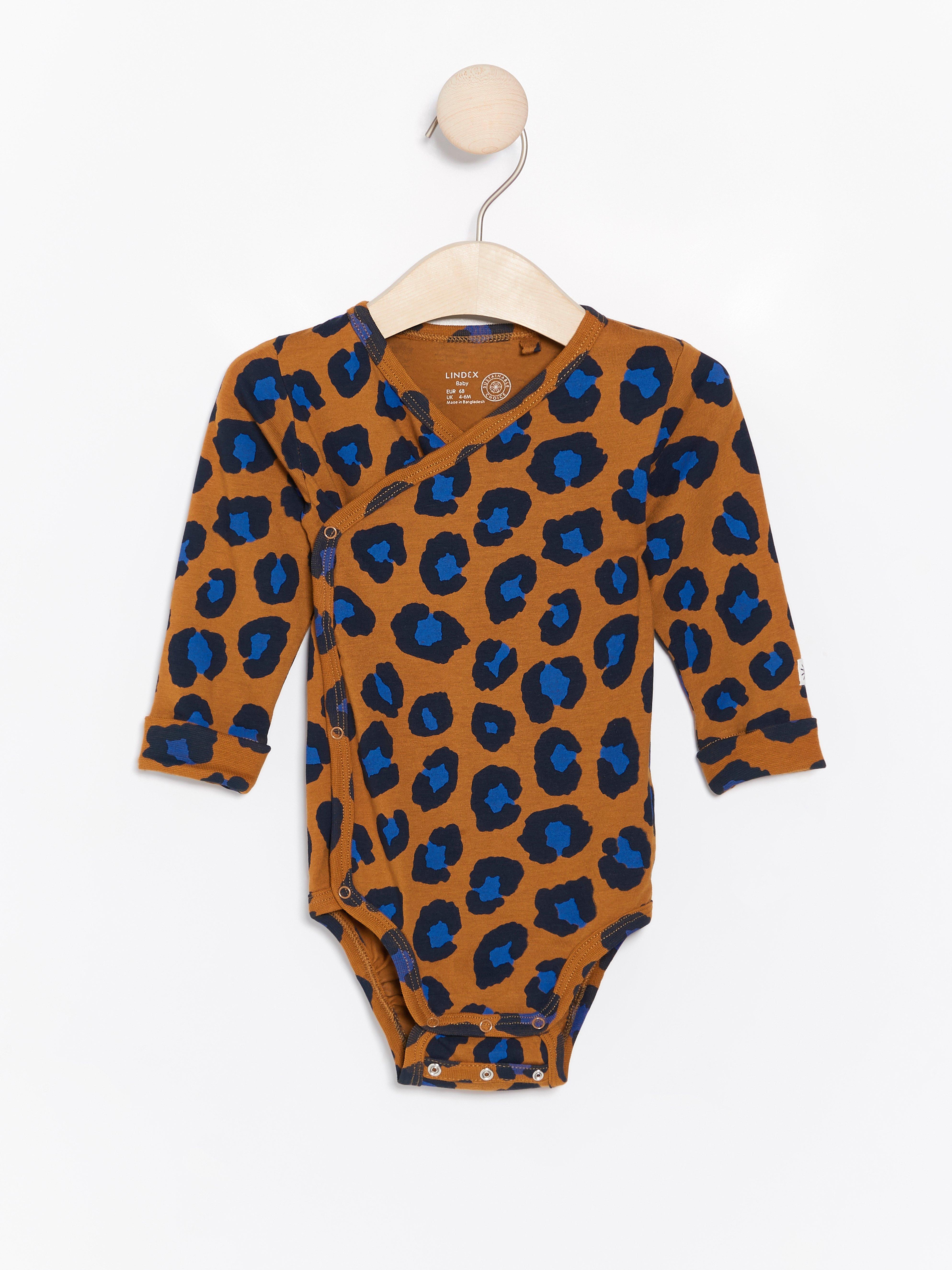 Wrap bodysuit with leopard print Lindex UK