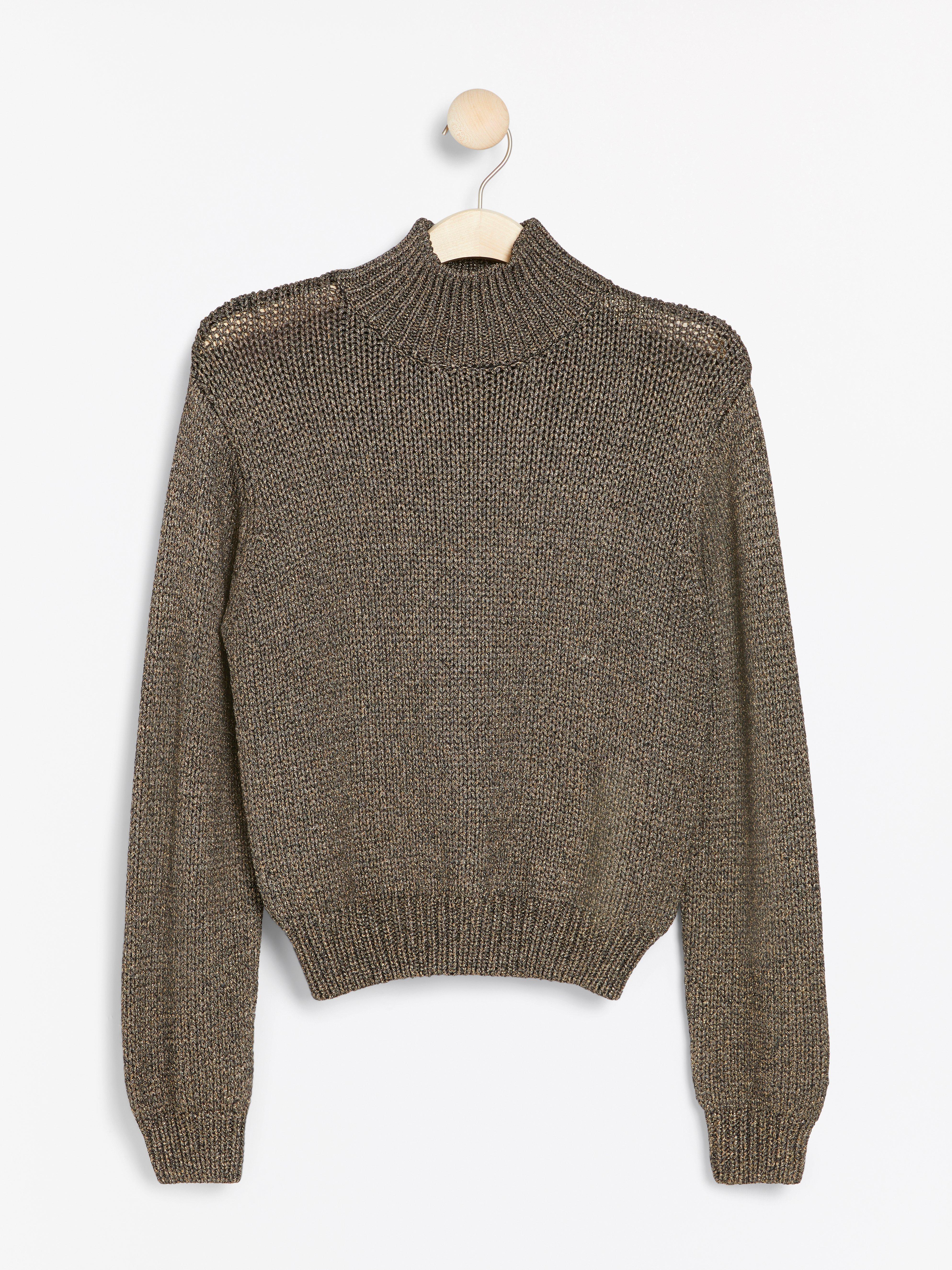 Turtle Neck Sweater - Womens Wear - Metallics