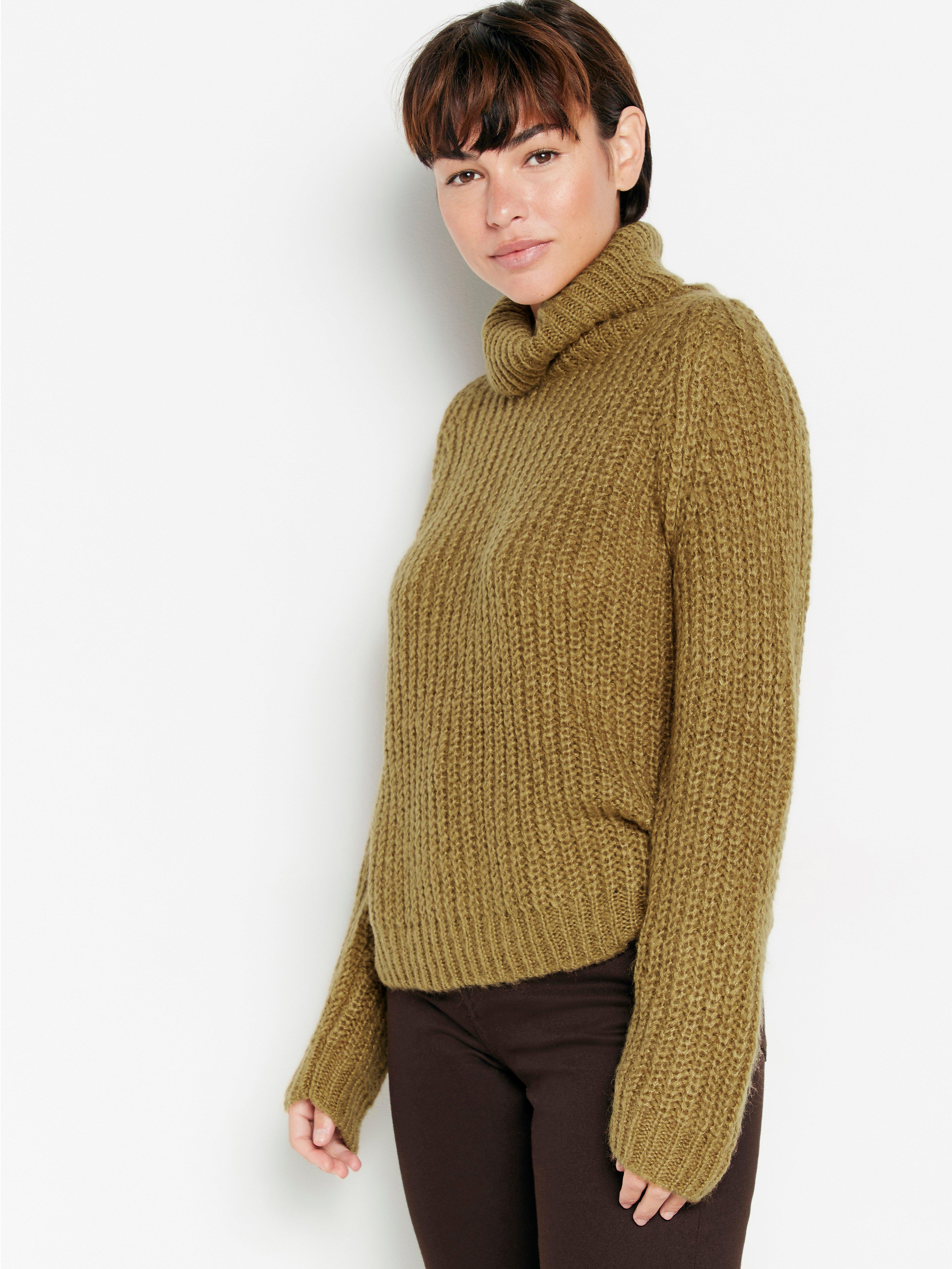 knitted polo neck jumper