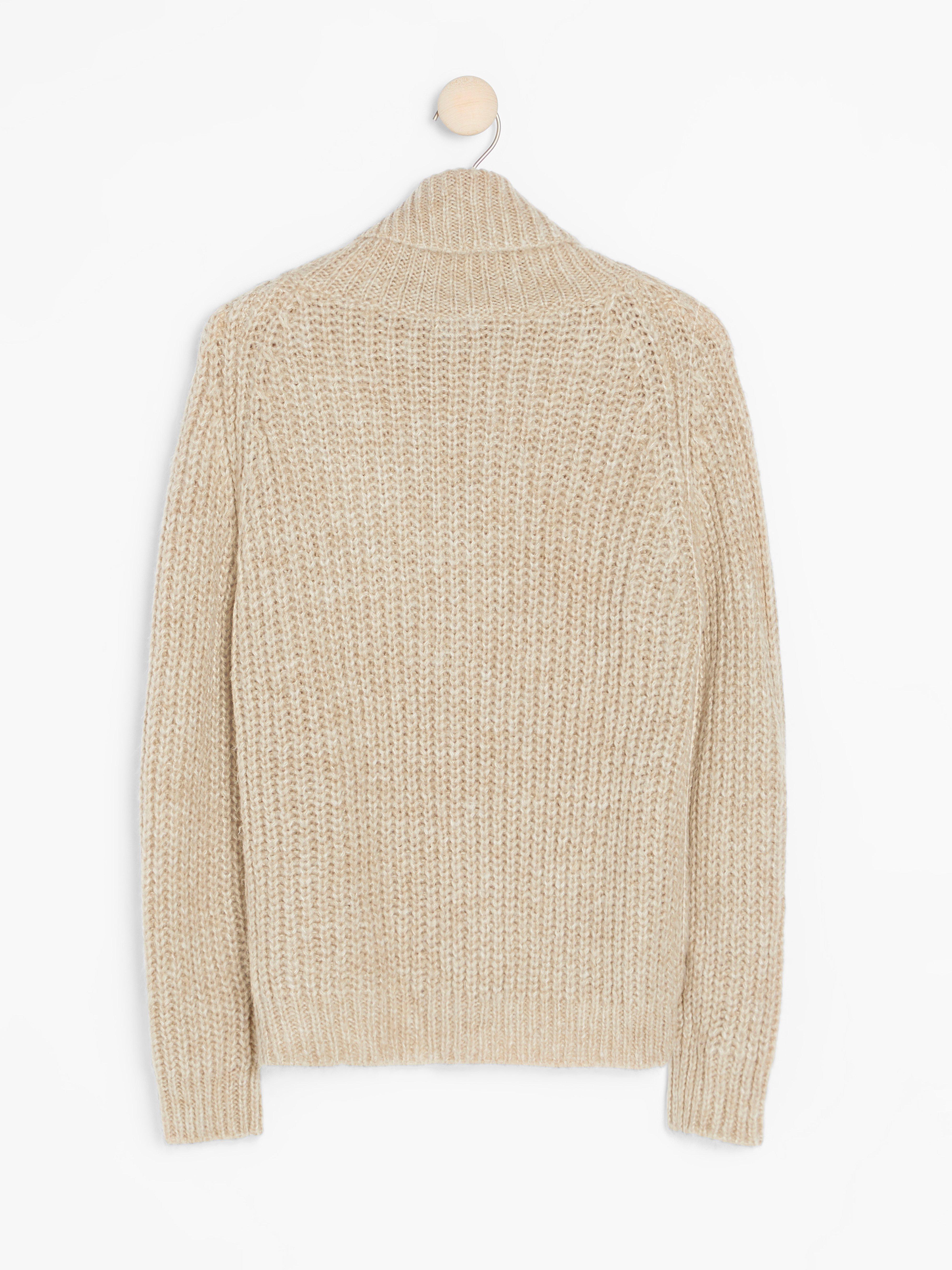 Roller Neck Sweater - Womens Wear - Beige