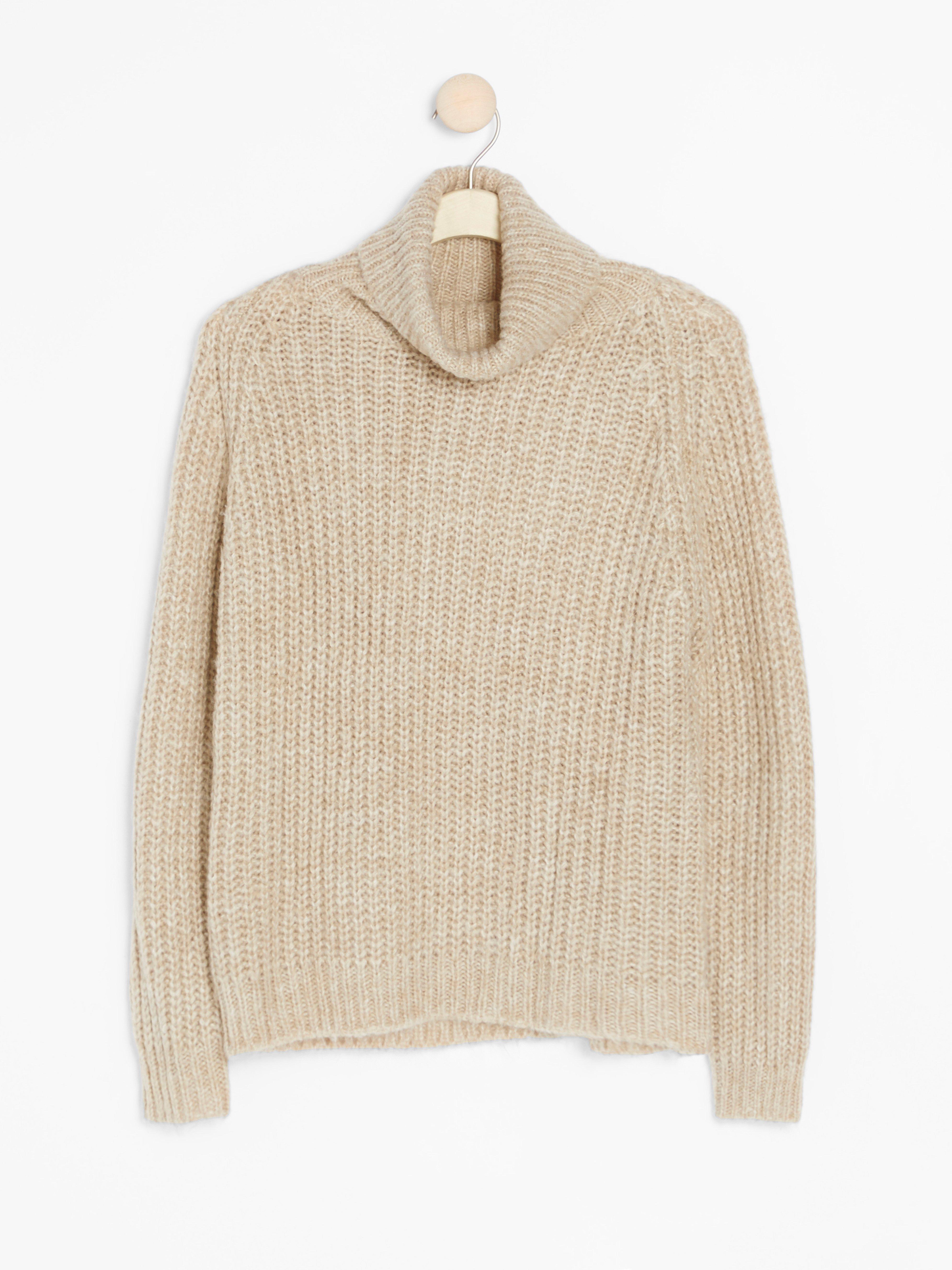 Roller Neck Sweater - Womens Wear - Beige