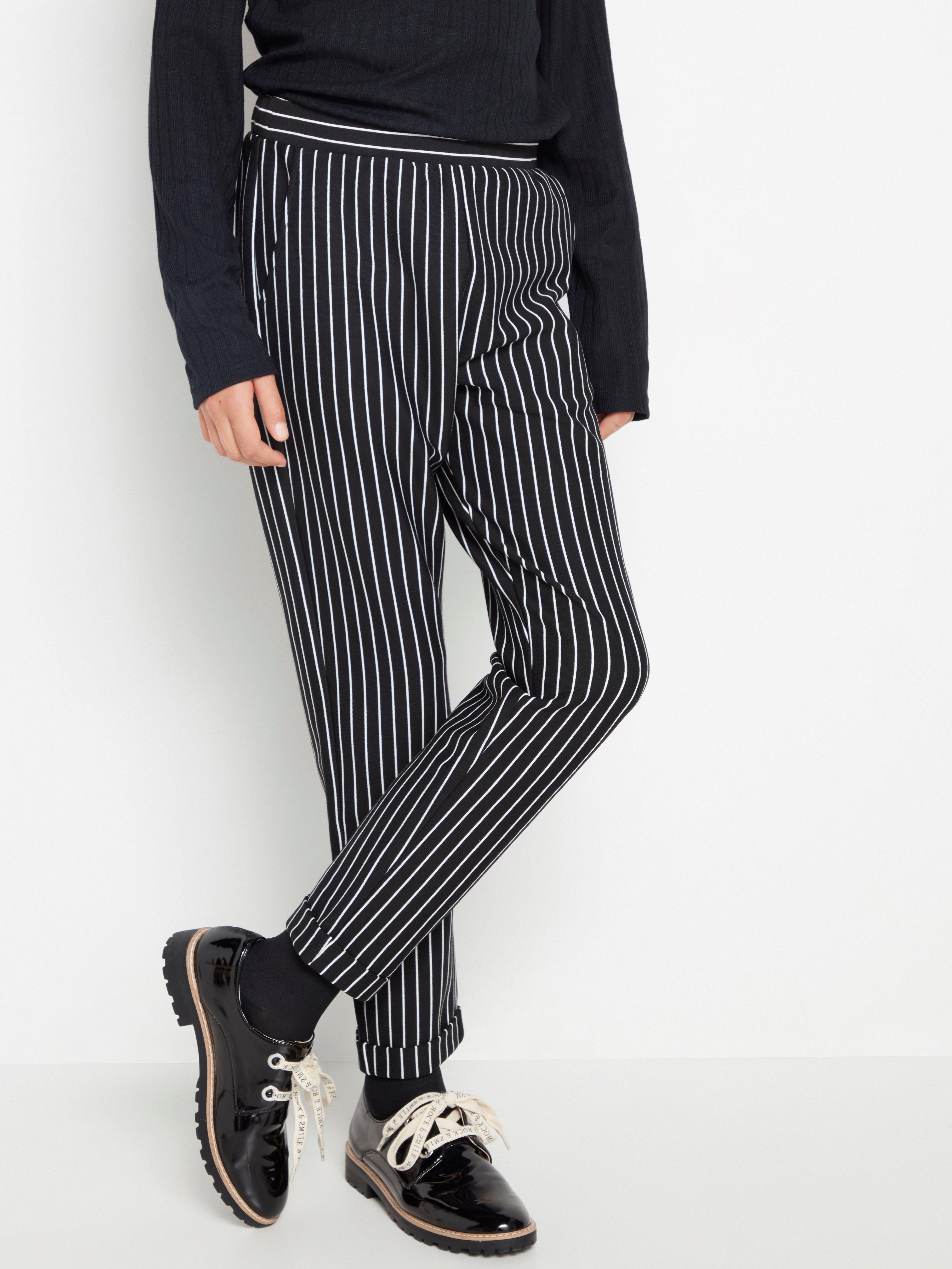 striped jersey trousers