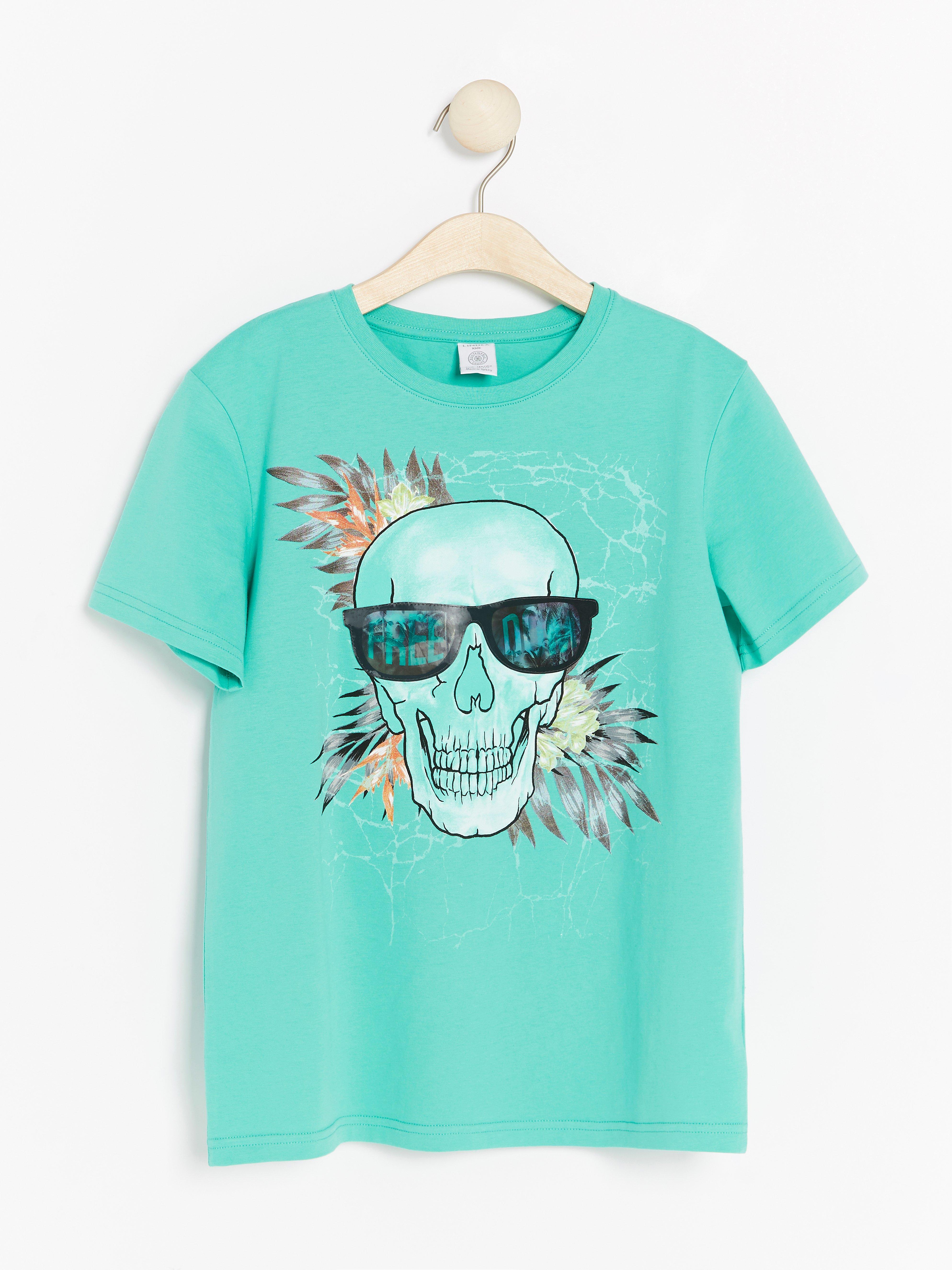 T-shirt - Barn - Turkos