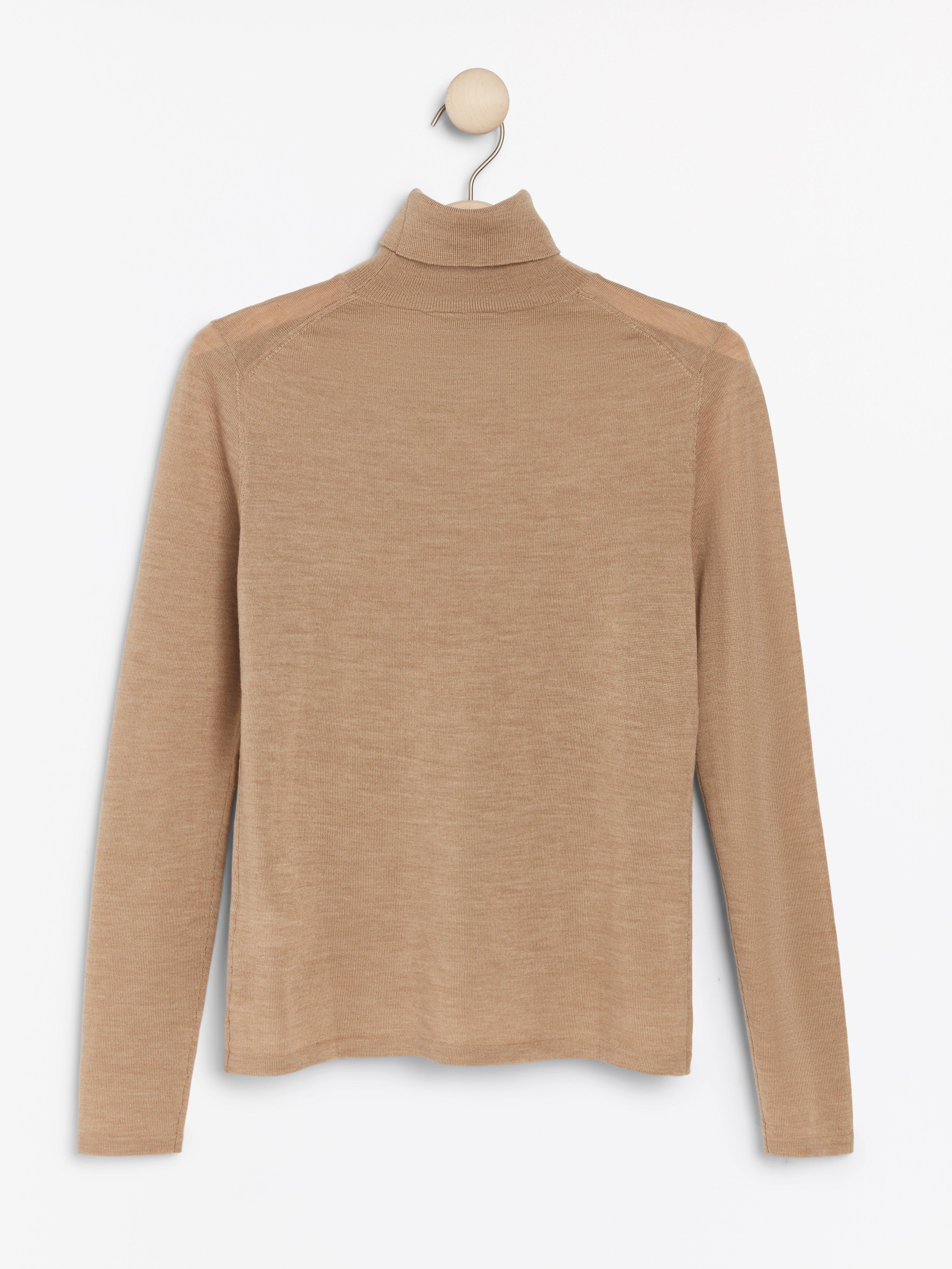 Roller Neck Top - Womens Wear - Beige