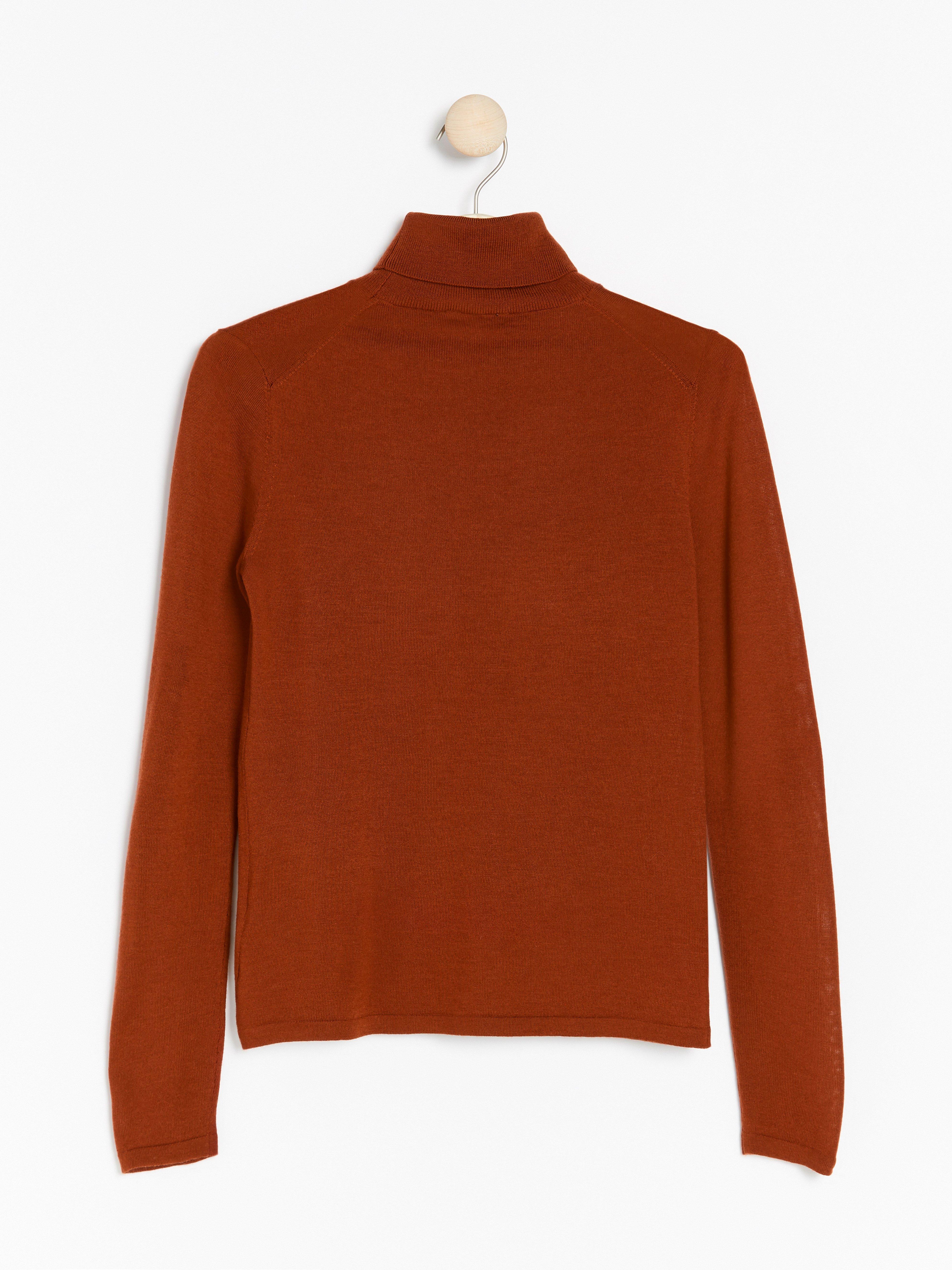 Roller Neck Top - Womens Wear - Red