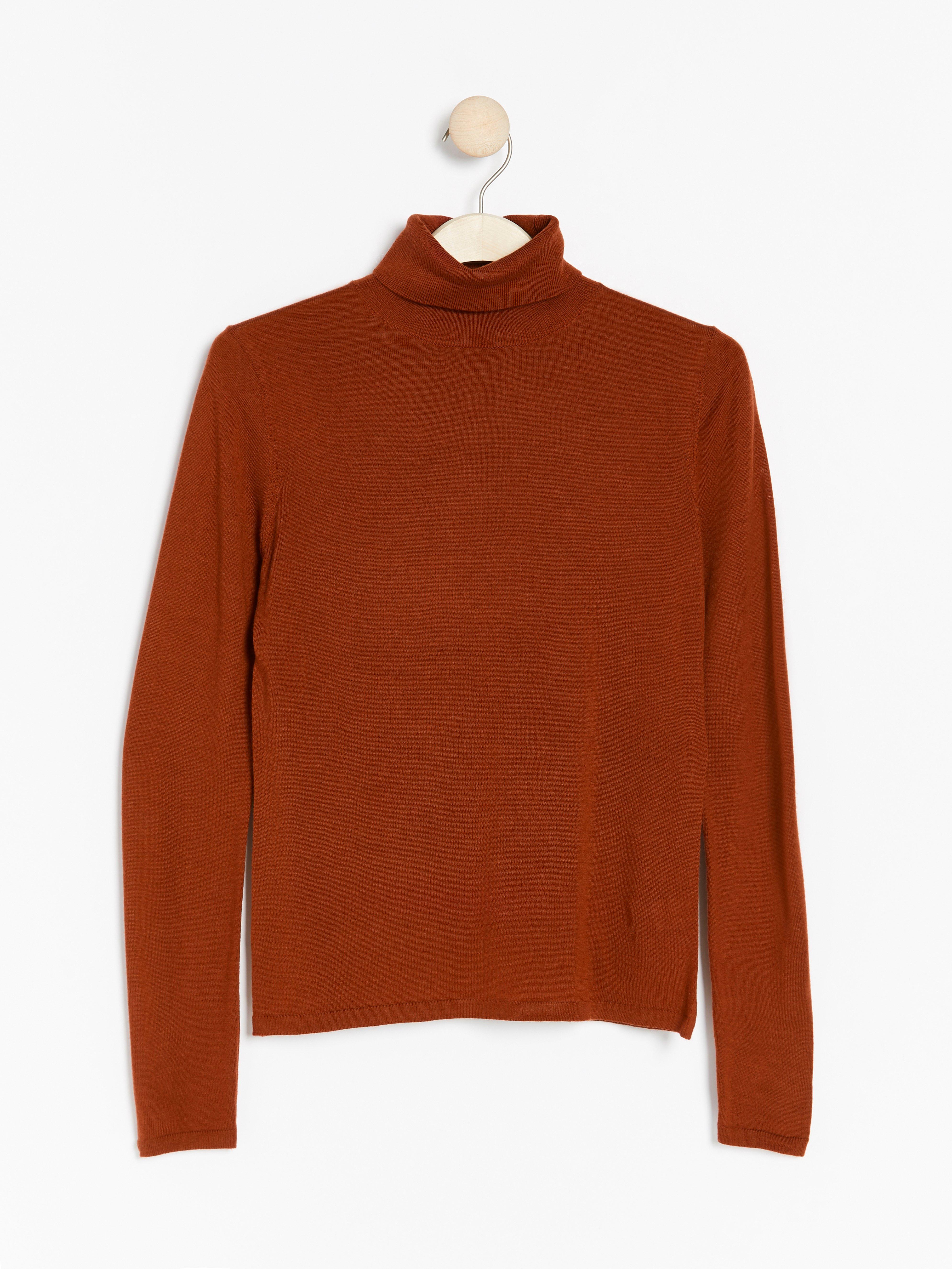 Roller Neck Top - Womens Wear - Red