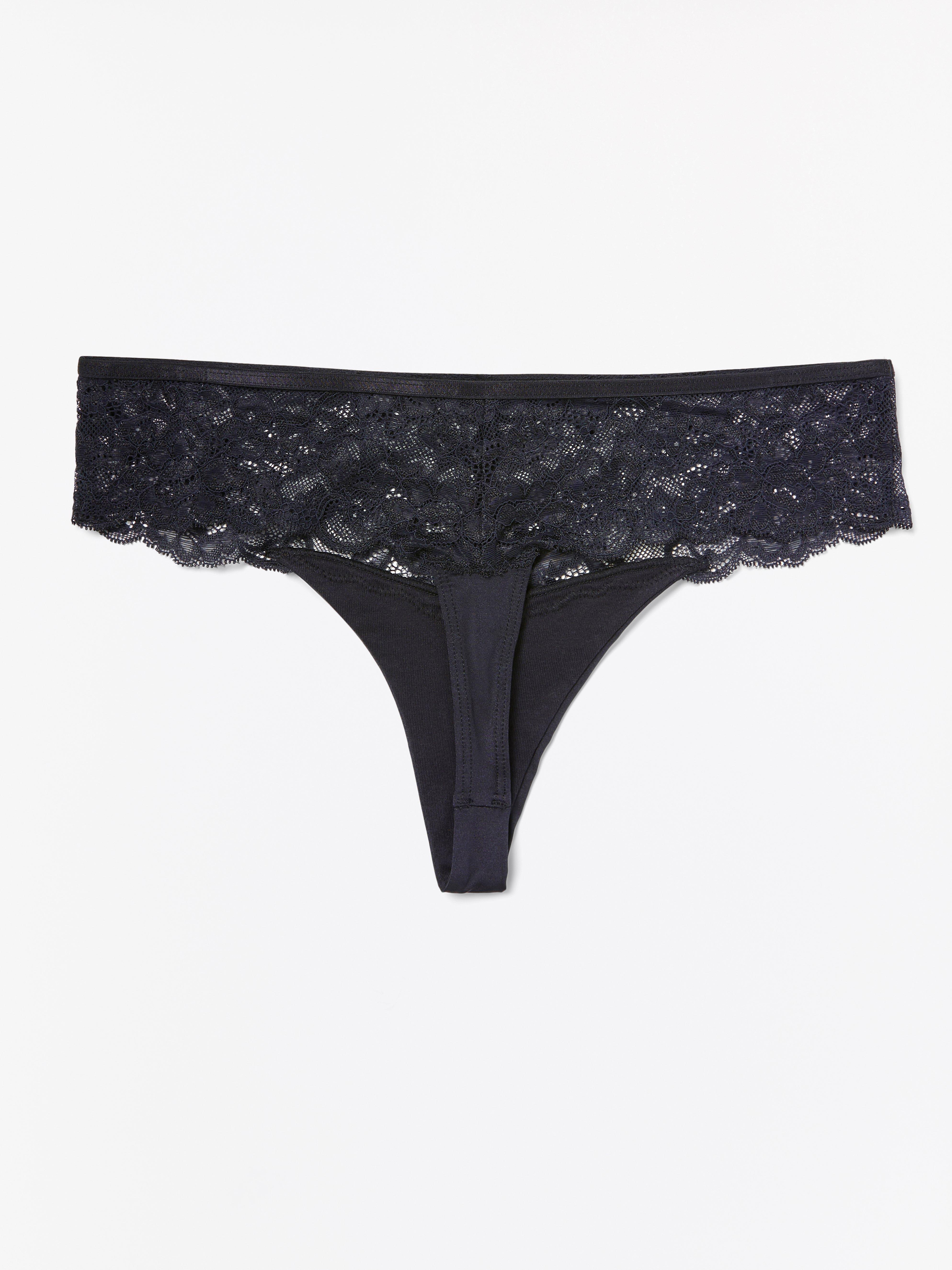 Thong Low - Lingerie - Black