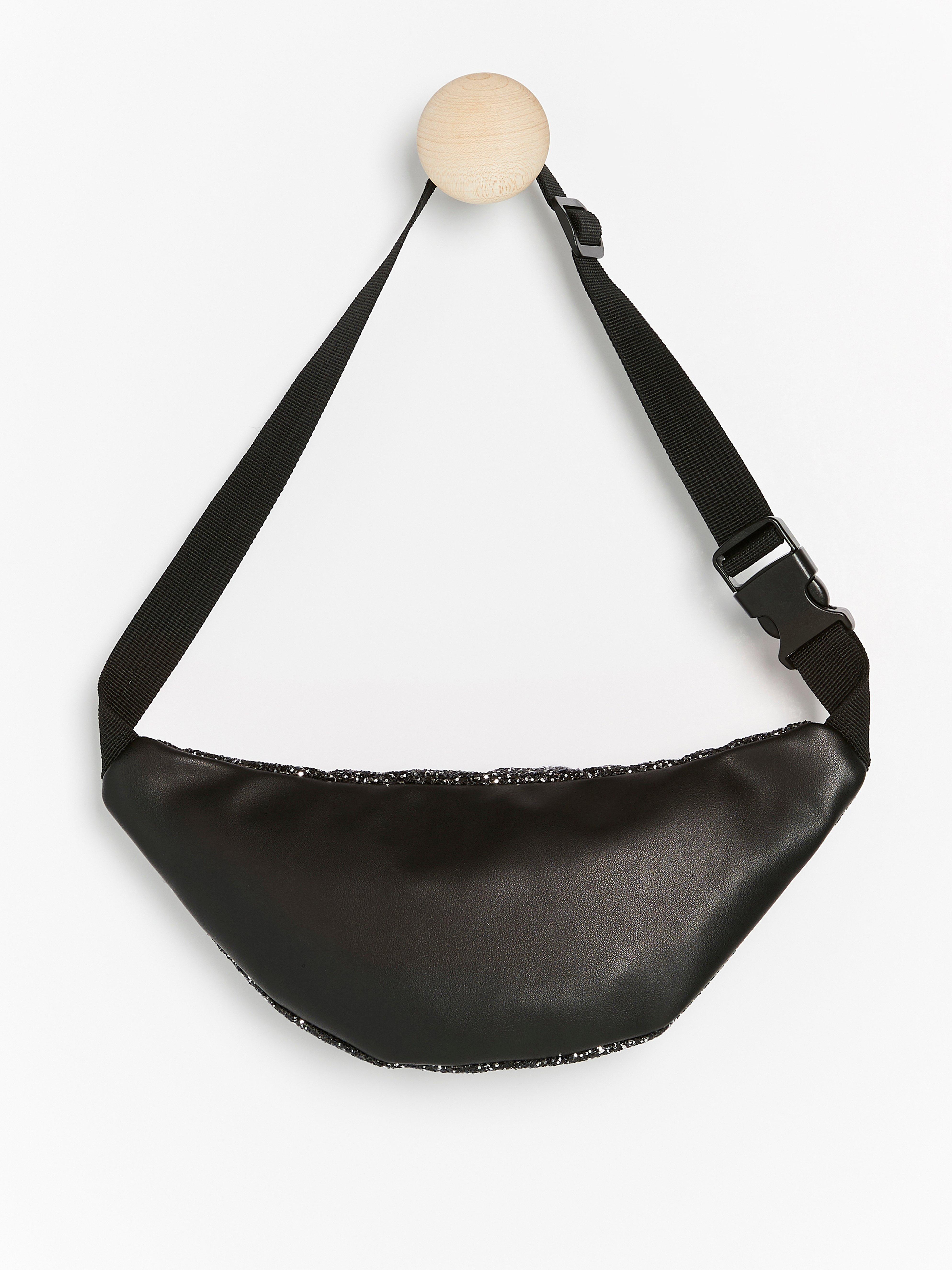 white glitter bum bag