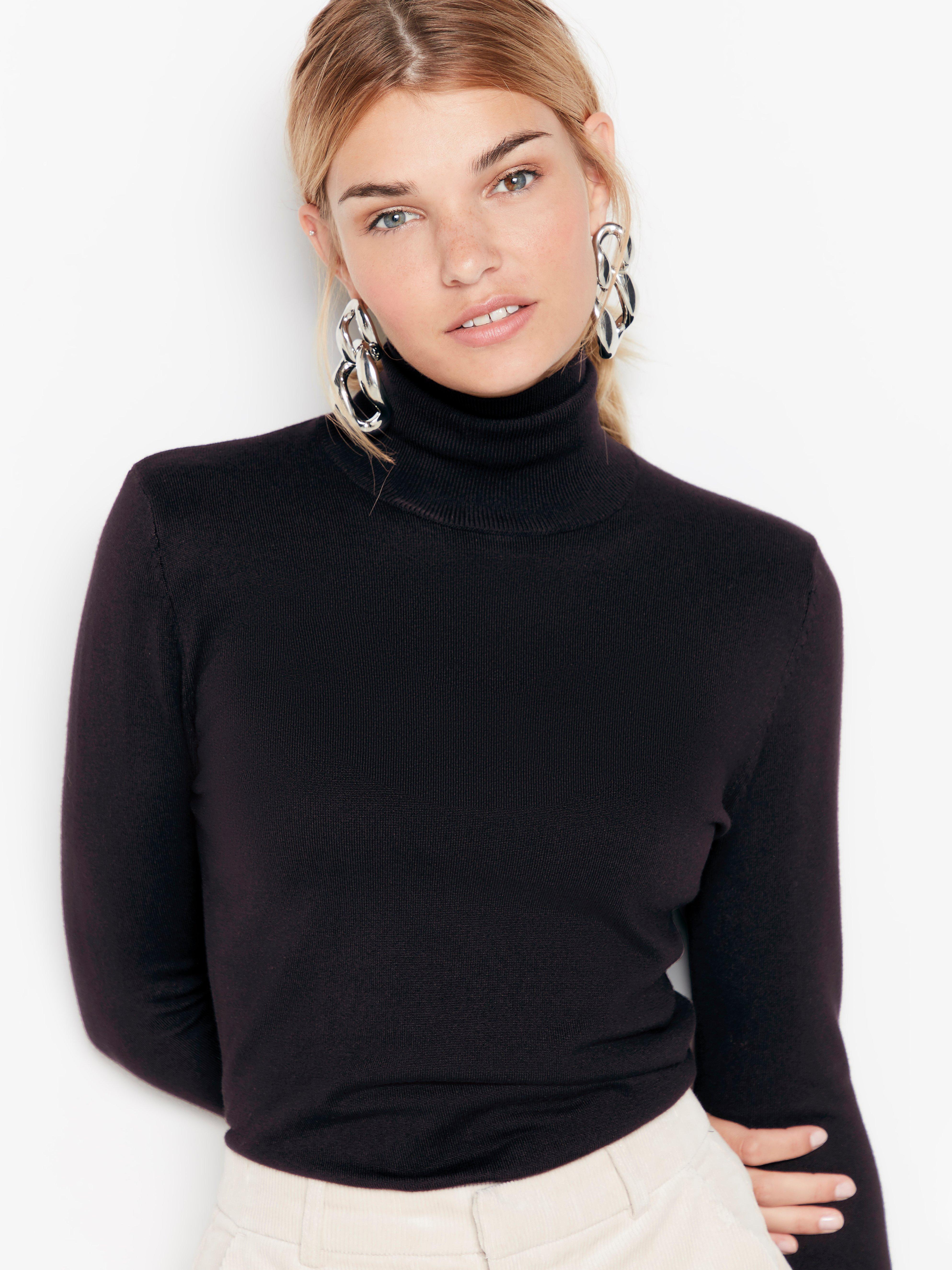 fine knit roll neck jumper